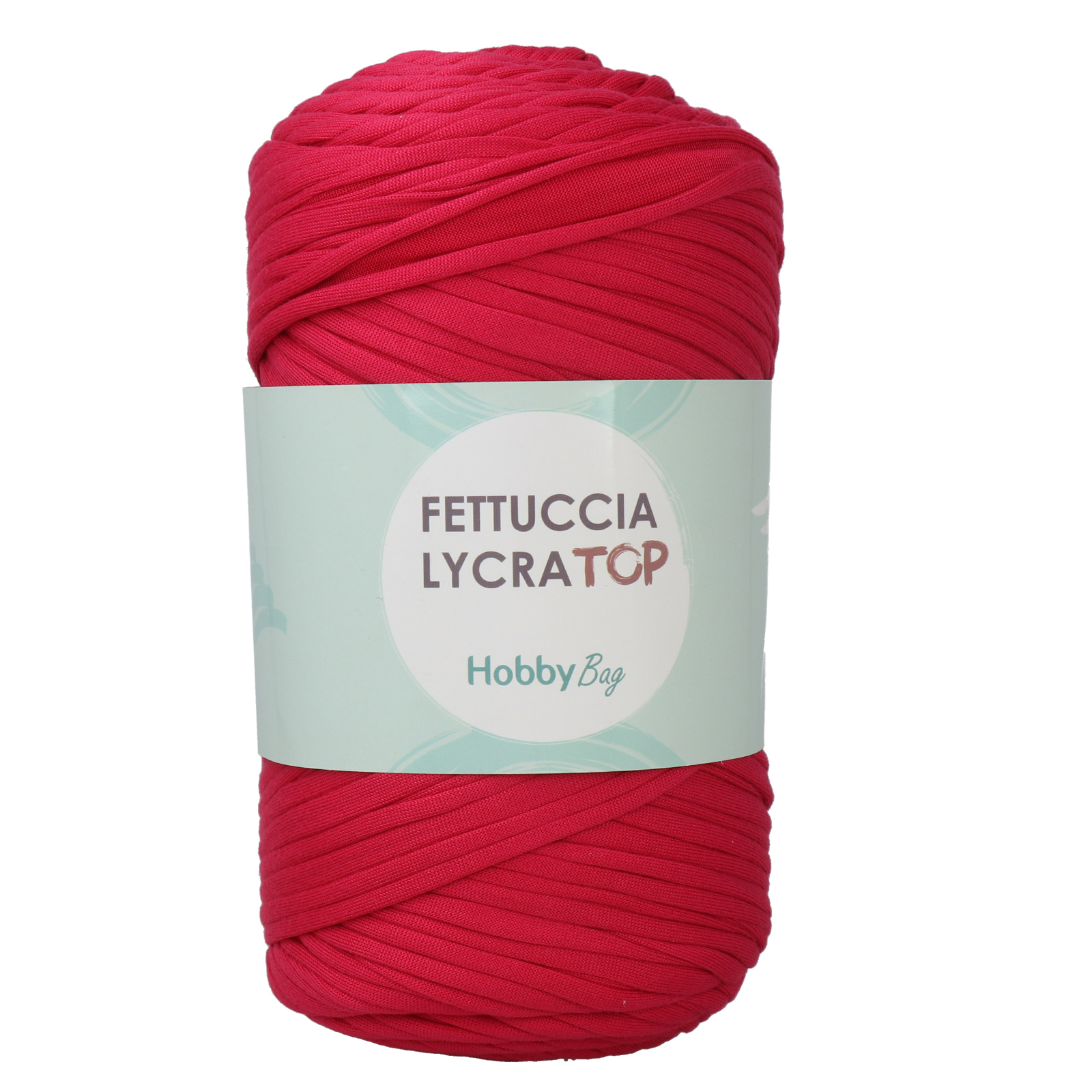 hobbybag t-shirt yarn fettuccia lycra top - raspberry (48) - 400gr (105mt) | 1pc
