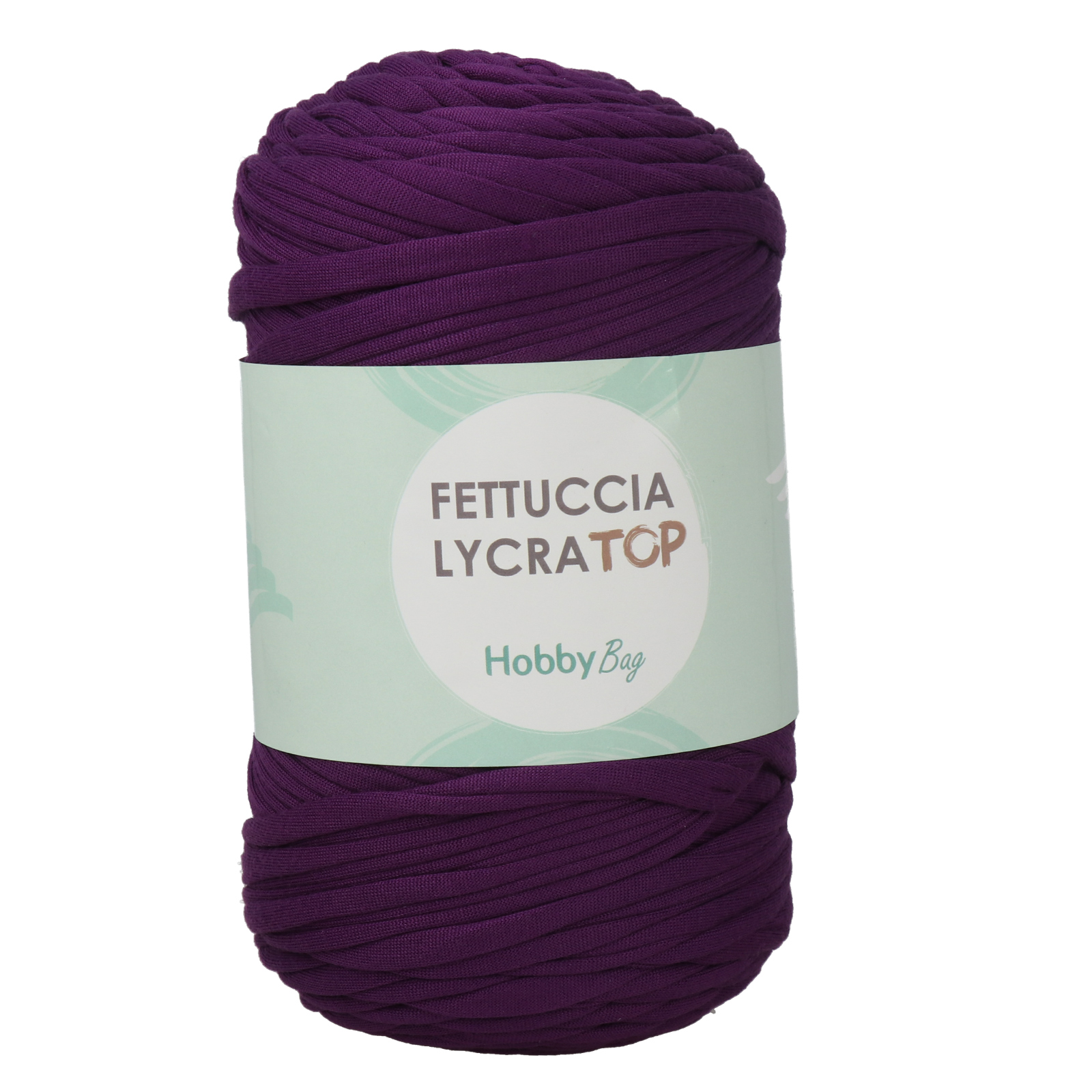 hobbybag t-shirt yarn fettuccia lycra top - amethyst (50) - 400gr (105mt) | 1pc