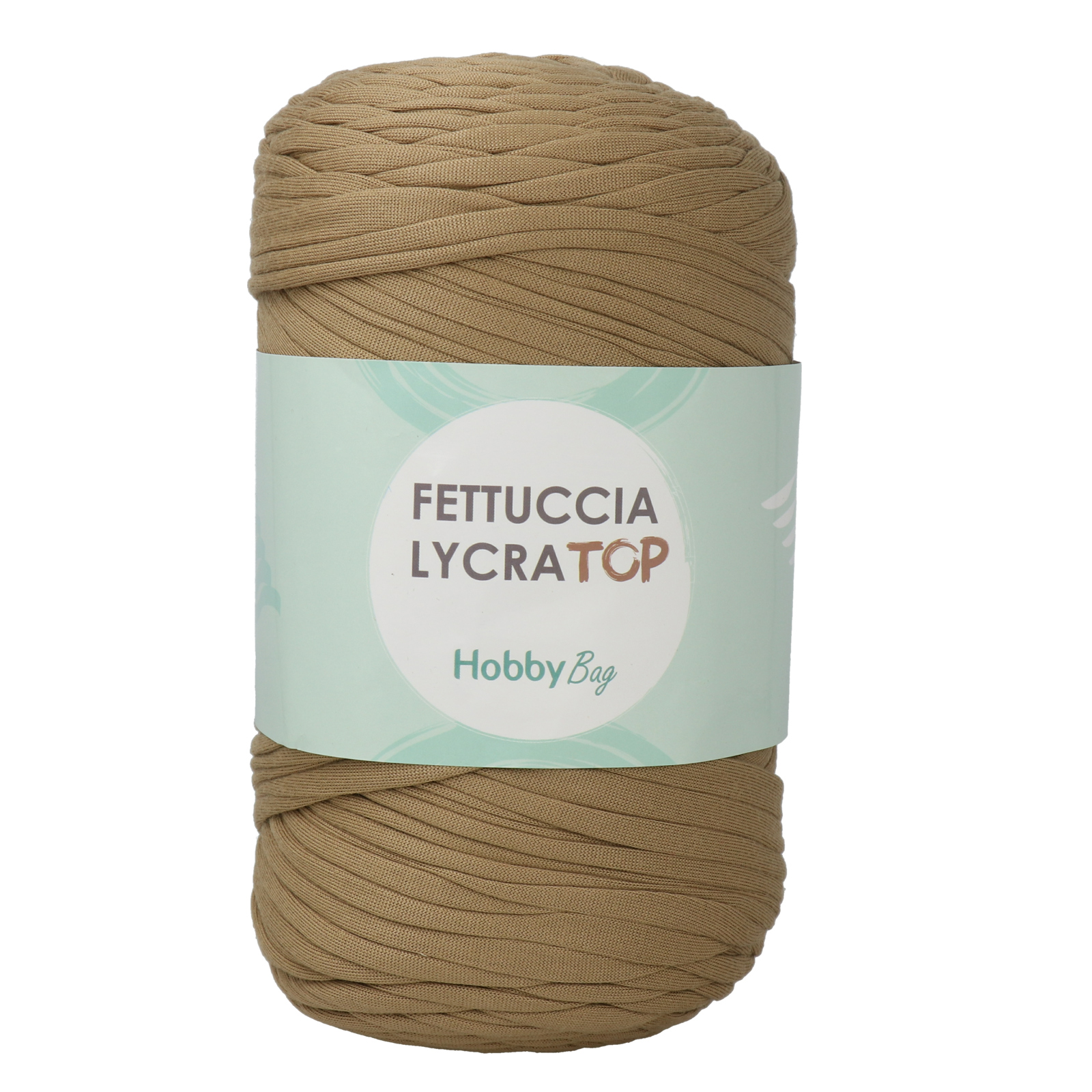 hobbybag t-shirt yarn fettuccia lycra top - mud (56) - 400gr (105mt) | 1pc
