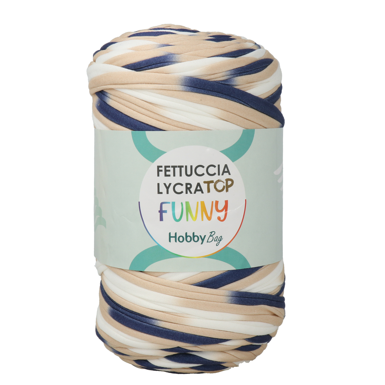 hobbybag t-shirt yarn lycra top funny - aizome (80) - 400gr (105mt) | 1st