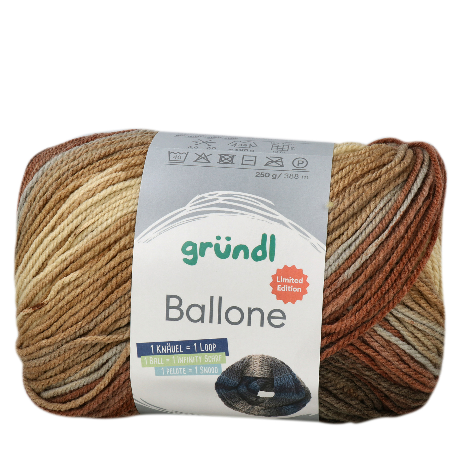 gründl ballone - magenta violet (08) - 250gr (388mt) | 1pc