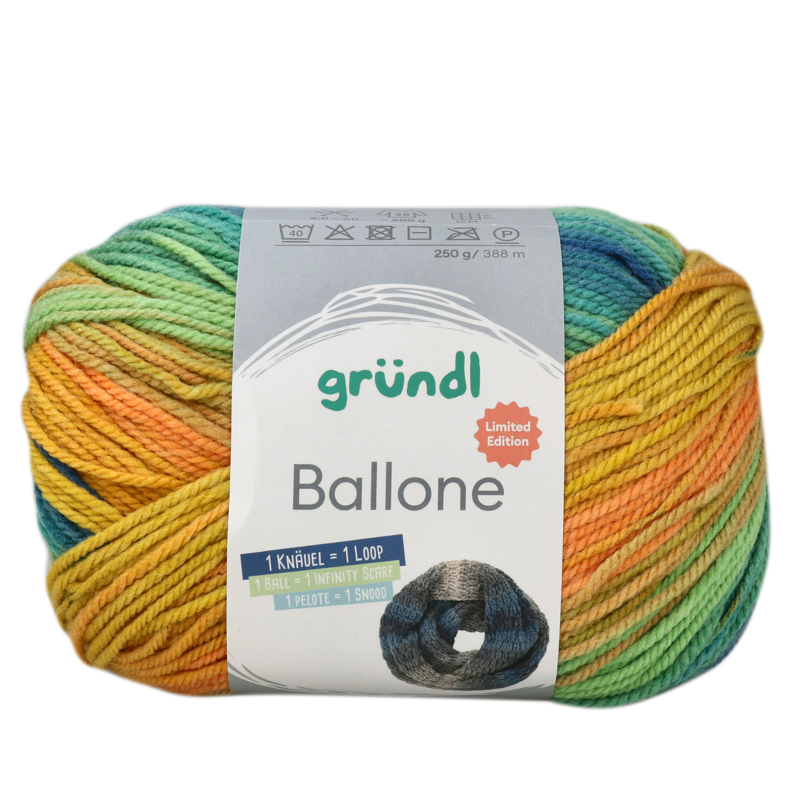 gründl ballone - brown beige (07) - 250gr (388mt) | 1pc