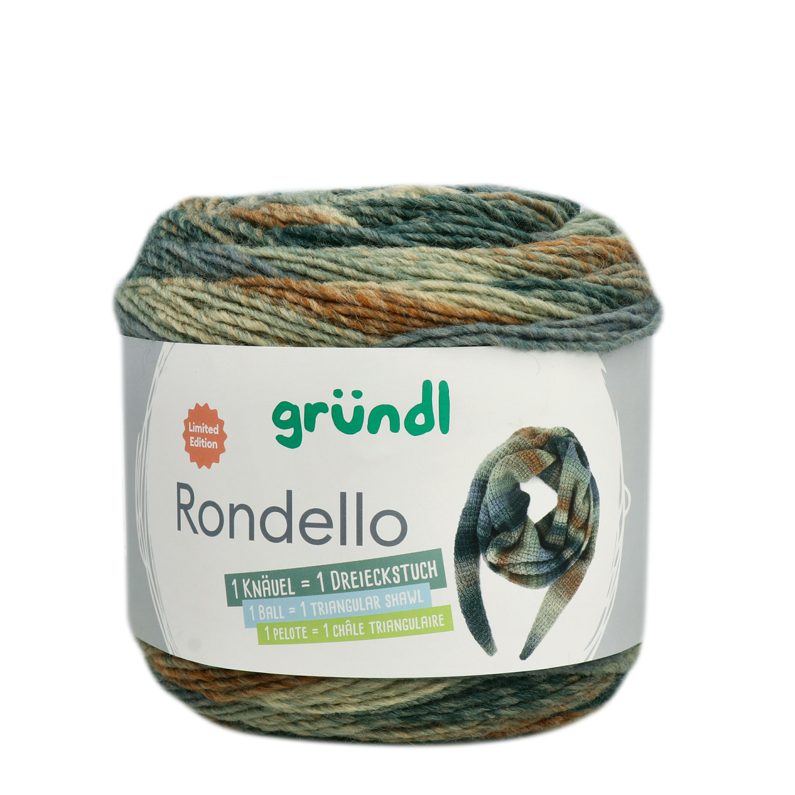 gründl rondello - brown/green (04) - 200gr (600mt) | 1pc