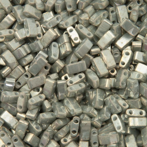 miyuki half tila beads - galvanized grey luster 5x2,3mm | 5gr