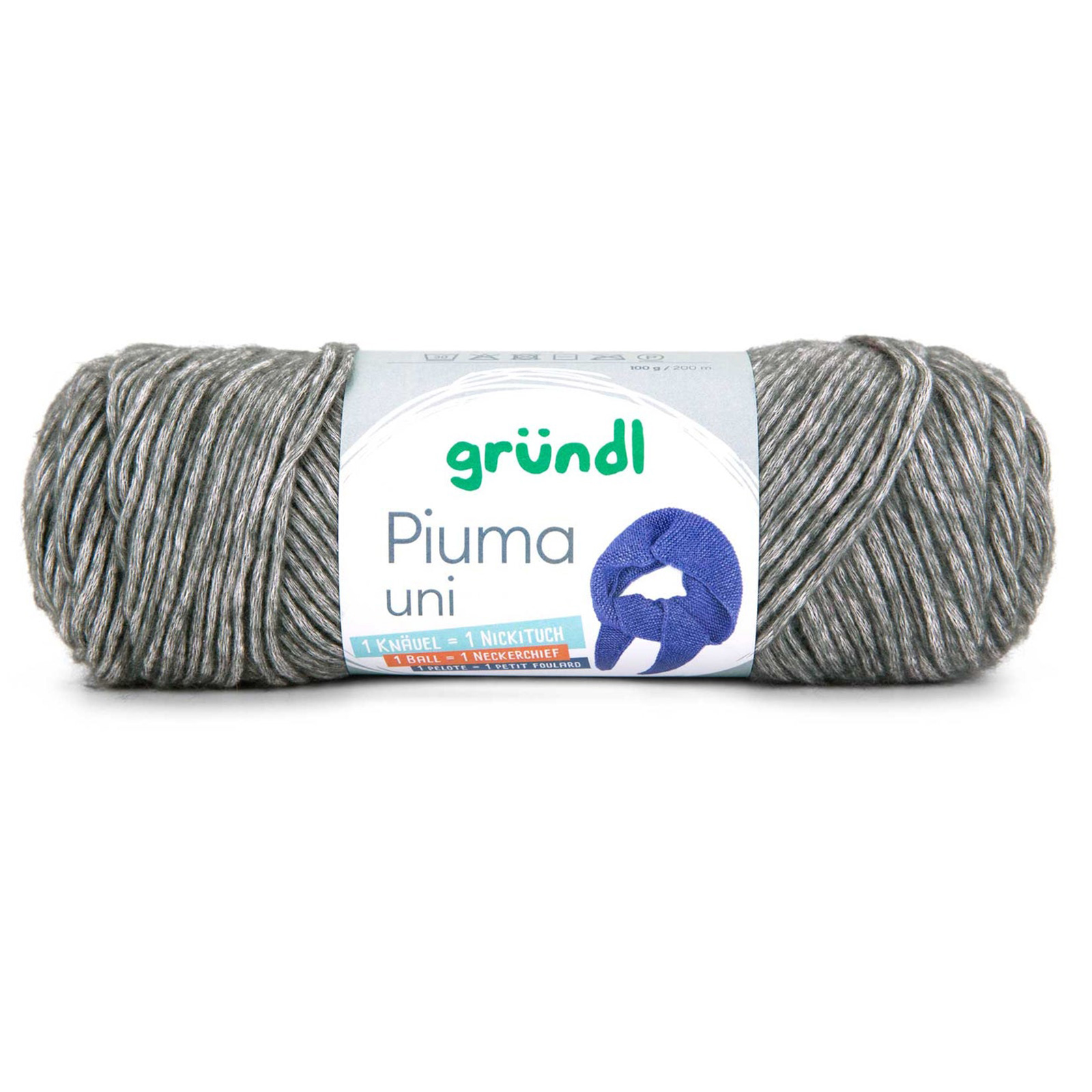 gründl piuma uni - graphite (20) - 100gr (200mt) | 1pc