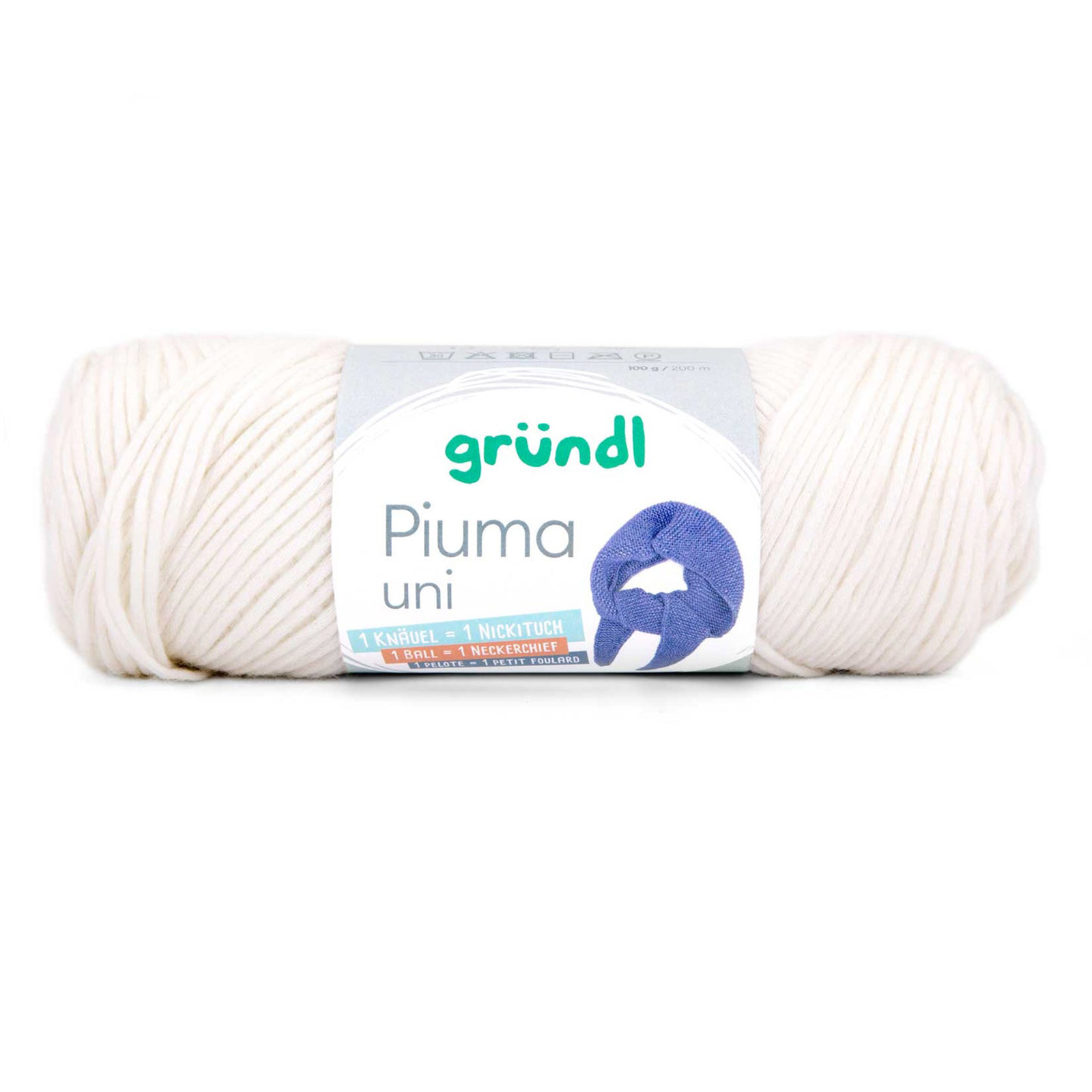 gründl piuma uni - linen (01) - 100gr (200mt) | 1pc
