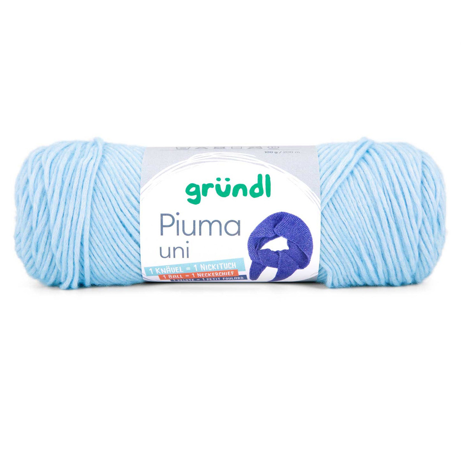 gründl piuma uni - ice blue (04) - 100gr (200mt) | 1pc