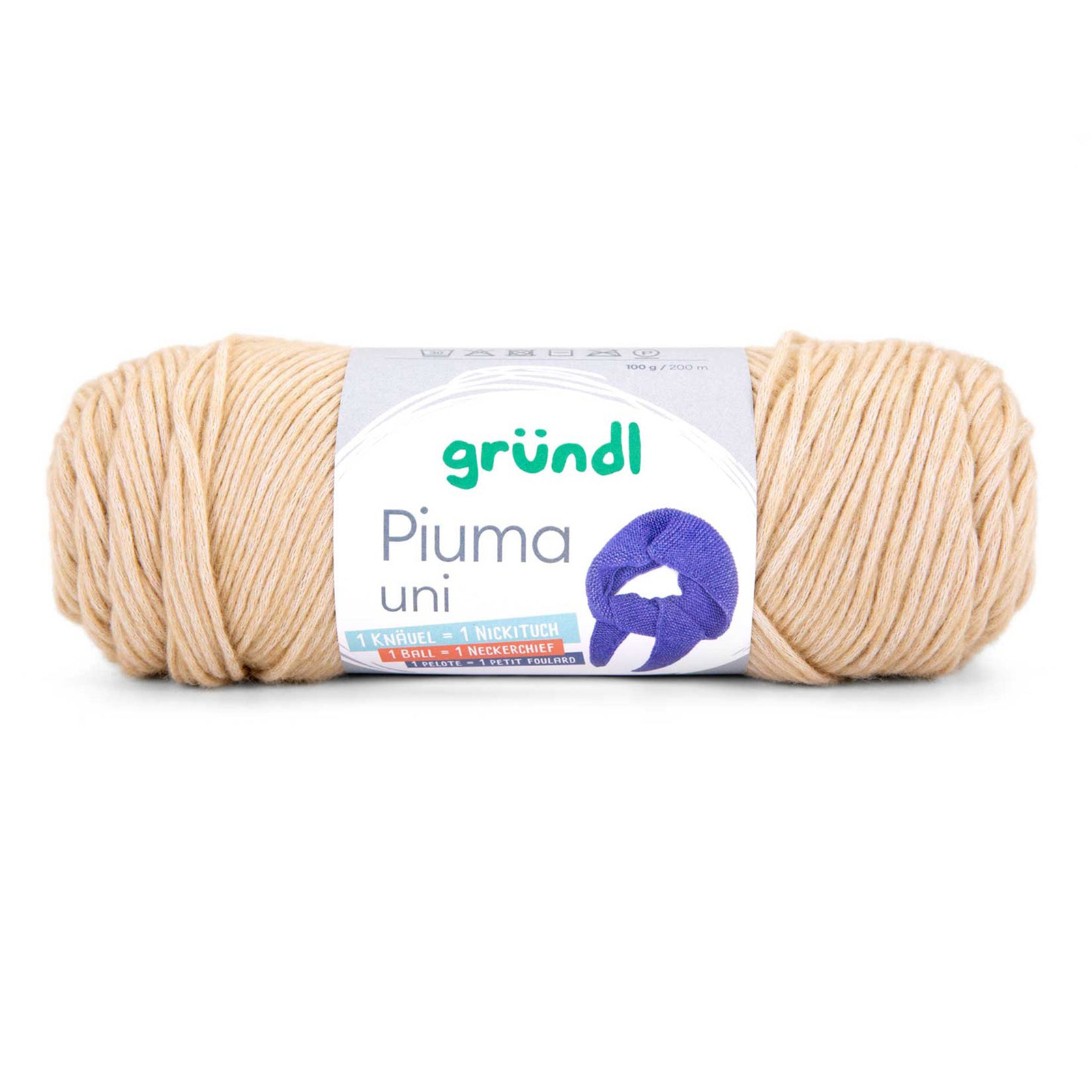 gründl piuma uni - sand (12) - 100gr (200mt) | 1pc