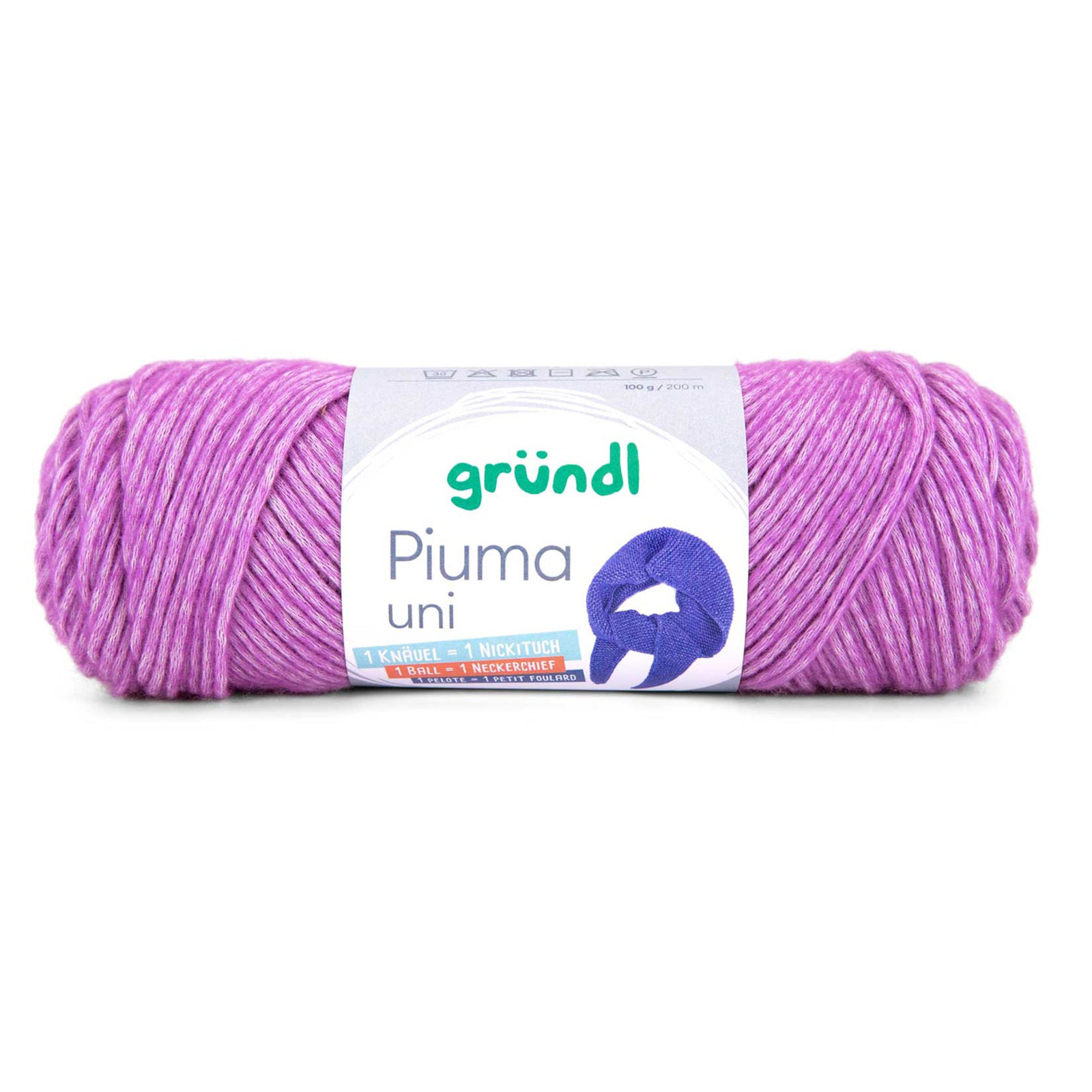 gründl piuma uni - fuchsia (14) - 100gr (200mt) | 1pc