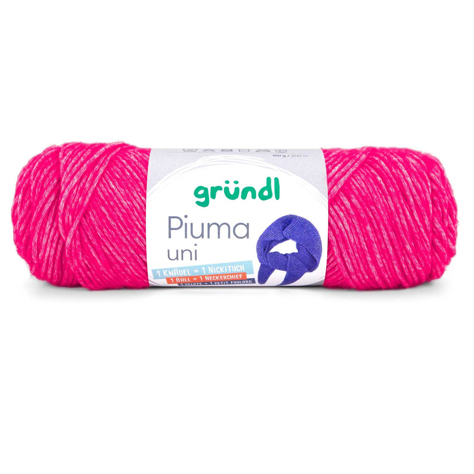 gründl piuma uni - pink-red (18) - 100gr (200mt) | 1pc