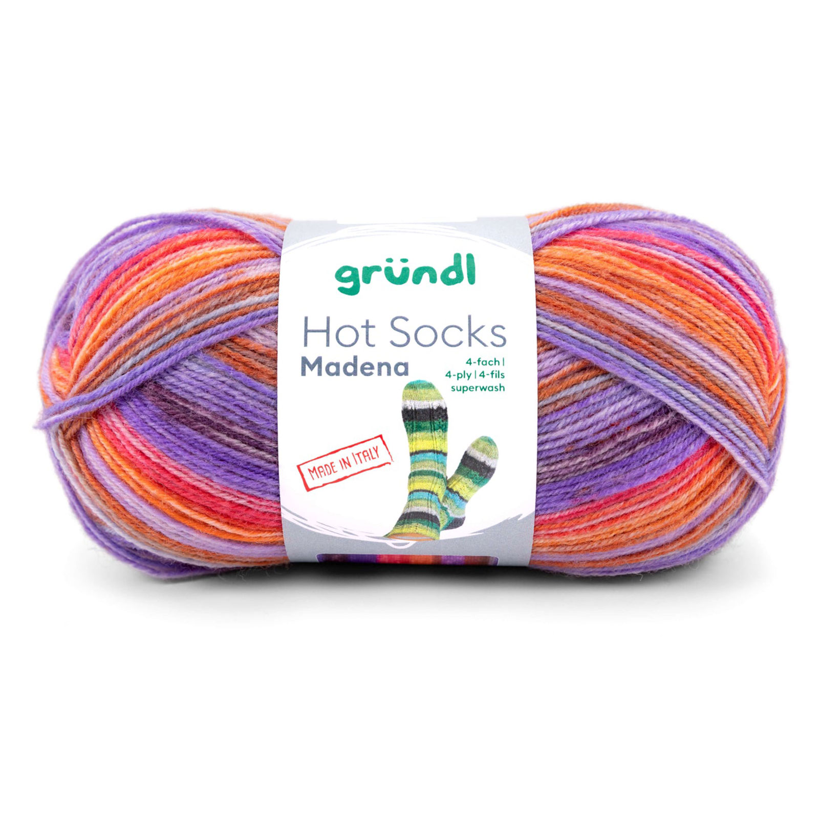 gründl hot socks madena - tuttifrutti (03) - 100gr (420mt) | 1pc
