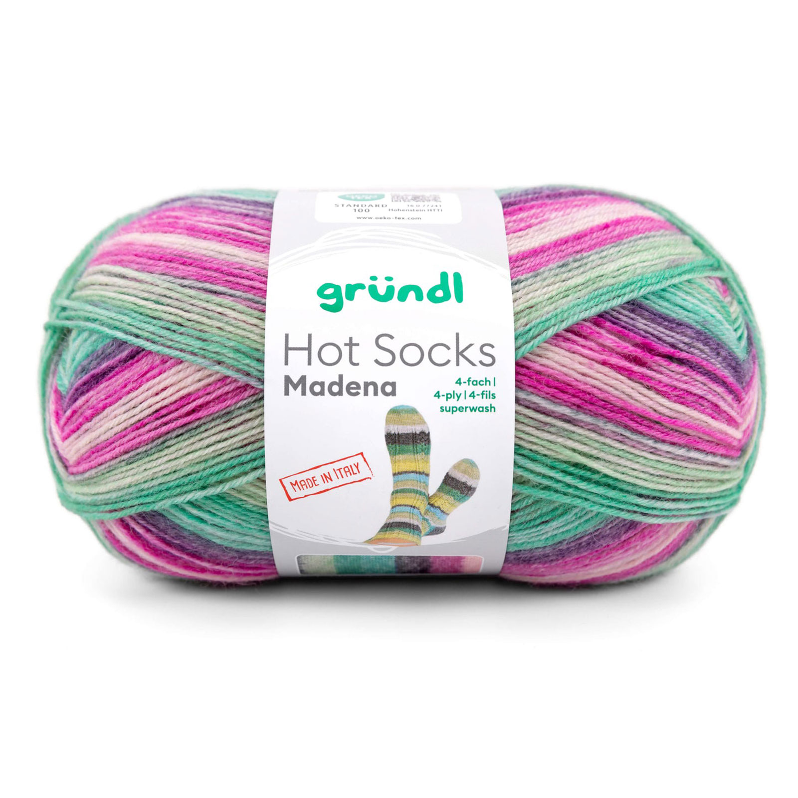 gründl hot socks madena - berry/lagune (07) - 100gr (420mt) | 1pc