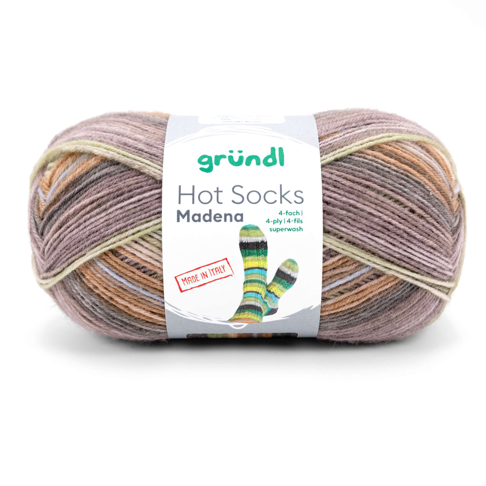 gründl hot socks madena - nut mix (04) - 100gr (420mt) | 1pc