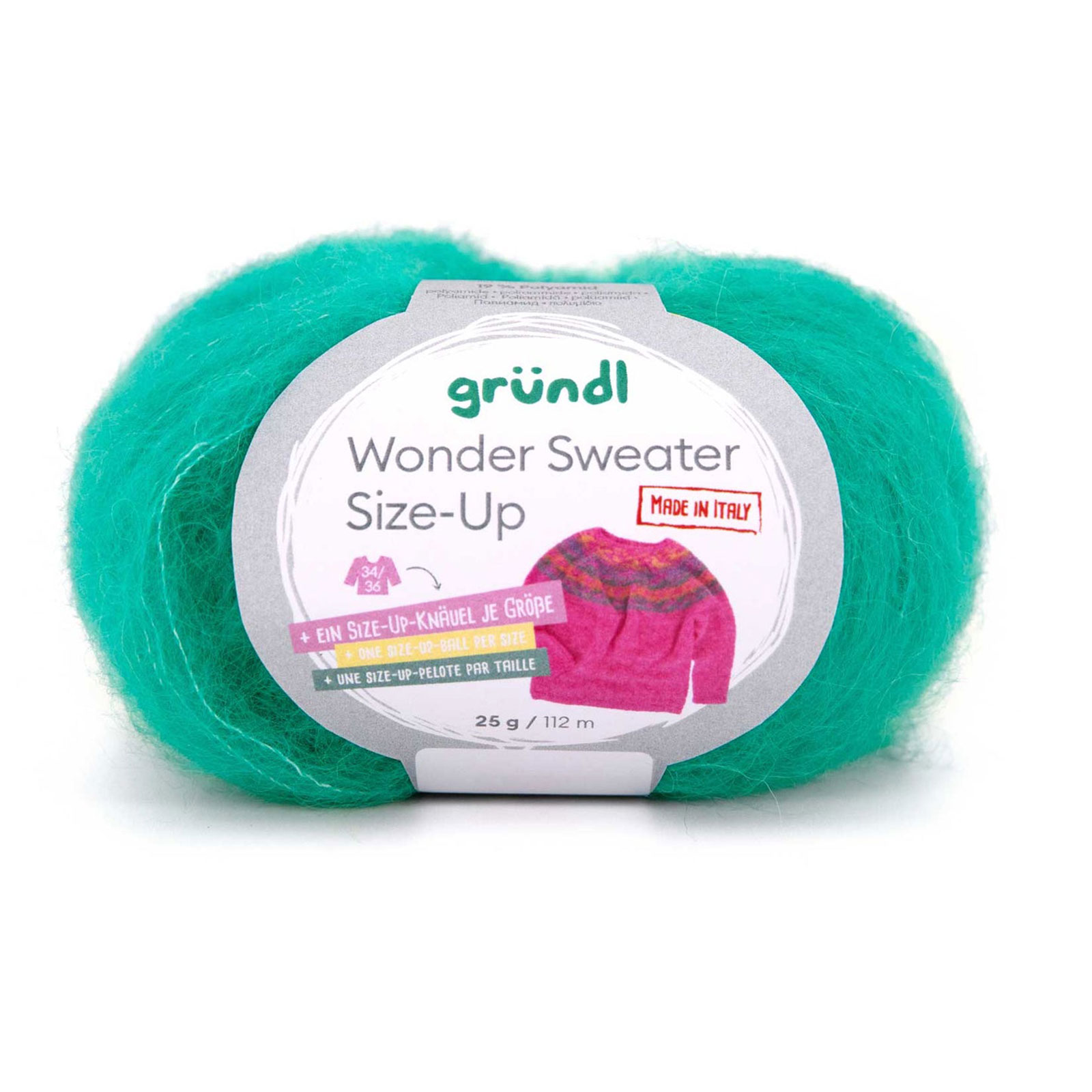 gründl wonder sweater size-up - emerald (04) - 25gr (112mt) | 1pc