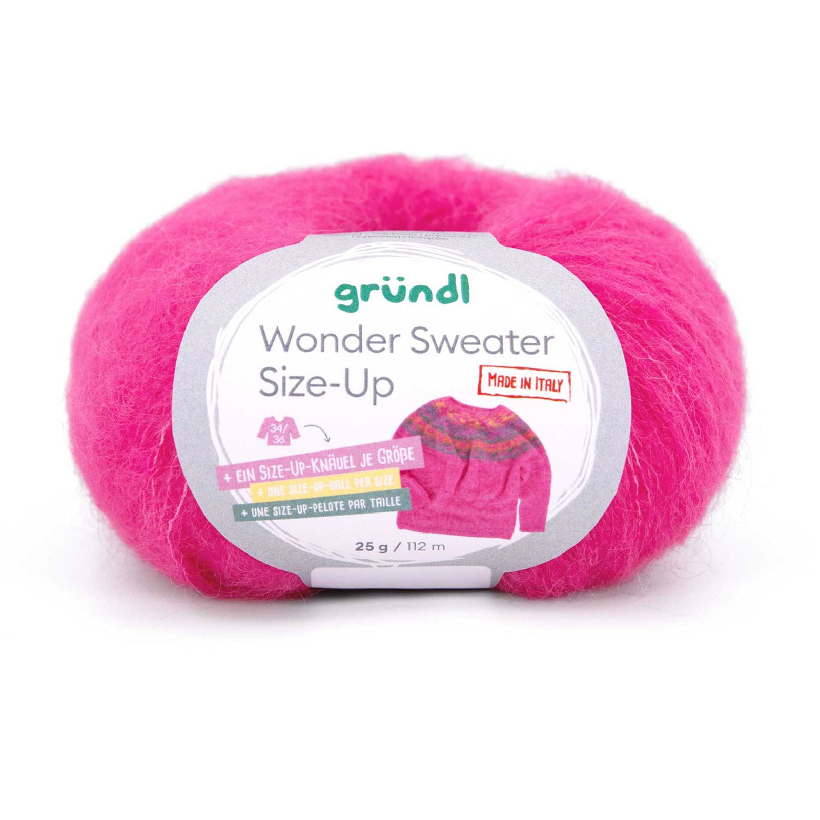 gründl wonder sweater size-up - fuchsia (05) - 25gr (112mt) | 1pc
