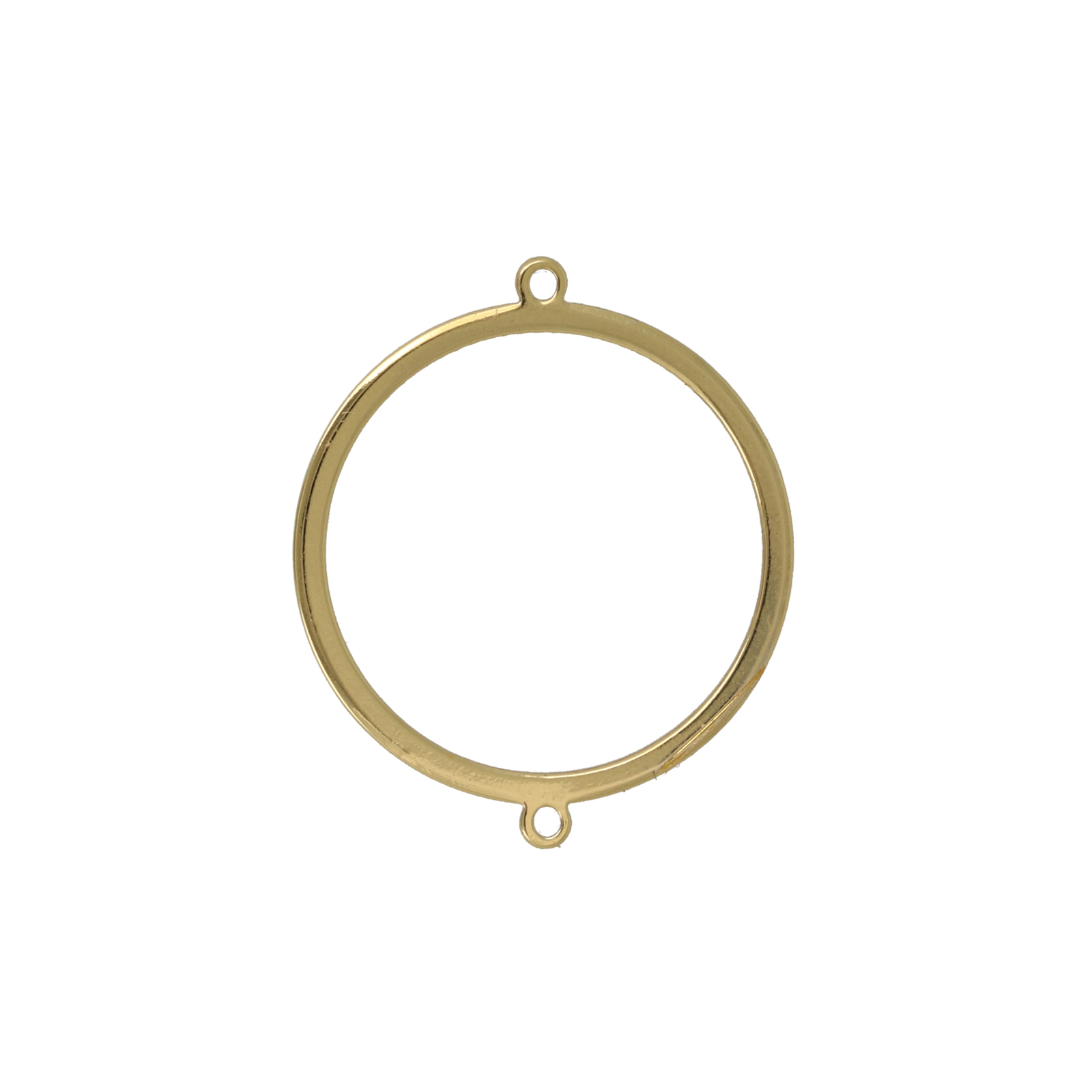 minimal jewelry gold plated circle link 20mm | 2pc