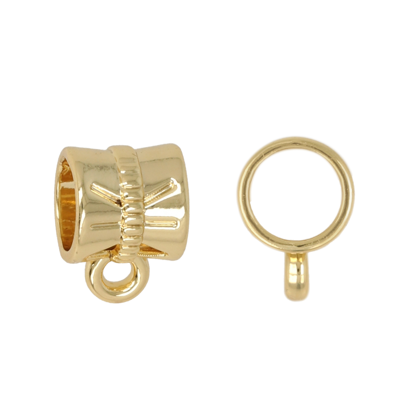 anhängerhalter vergoldet 12x7mm - innere 5mm | 2st