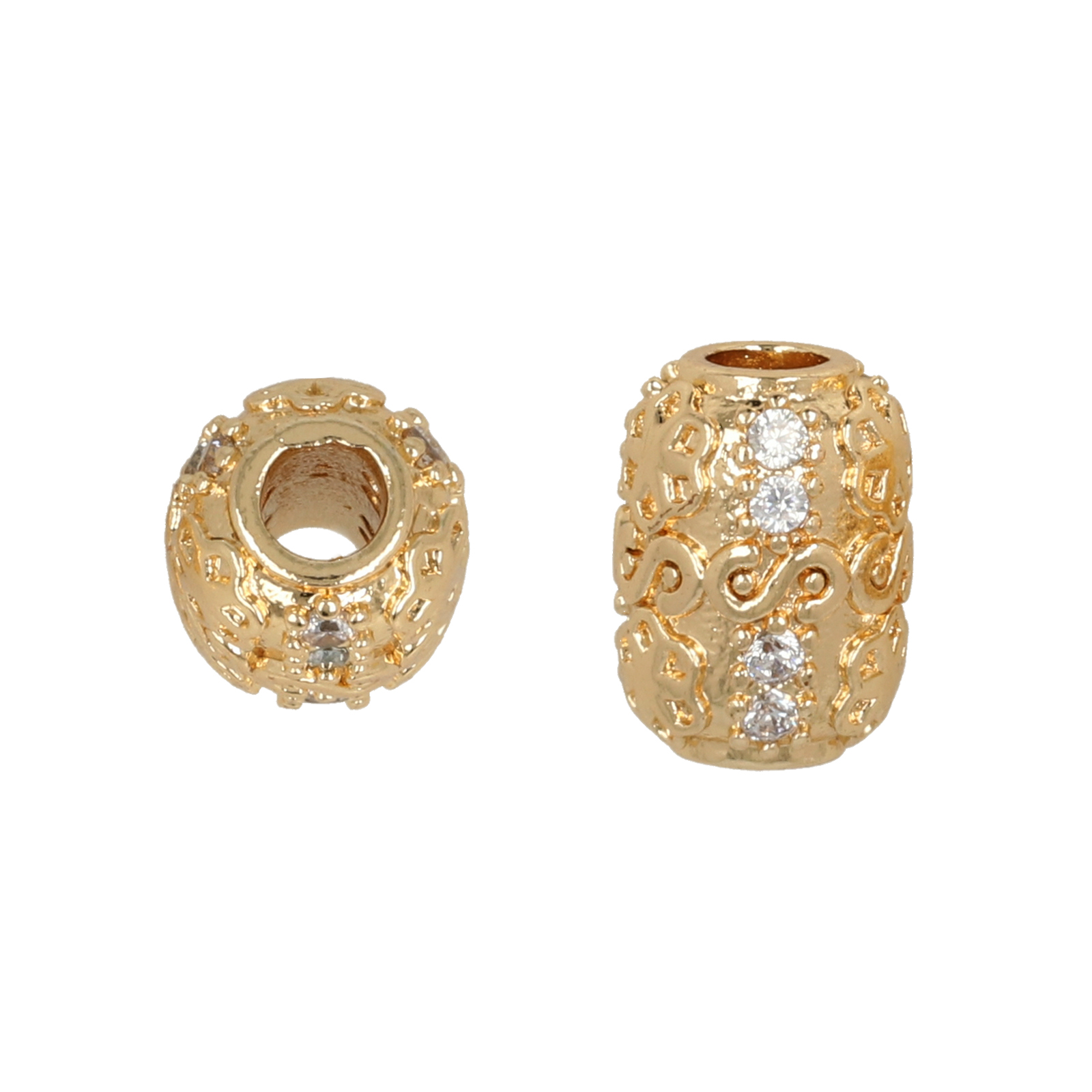 gold plated roundelle 10x7mm | 1pc