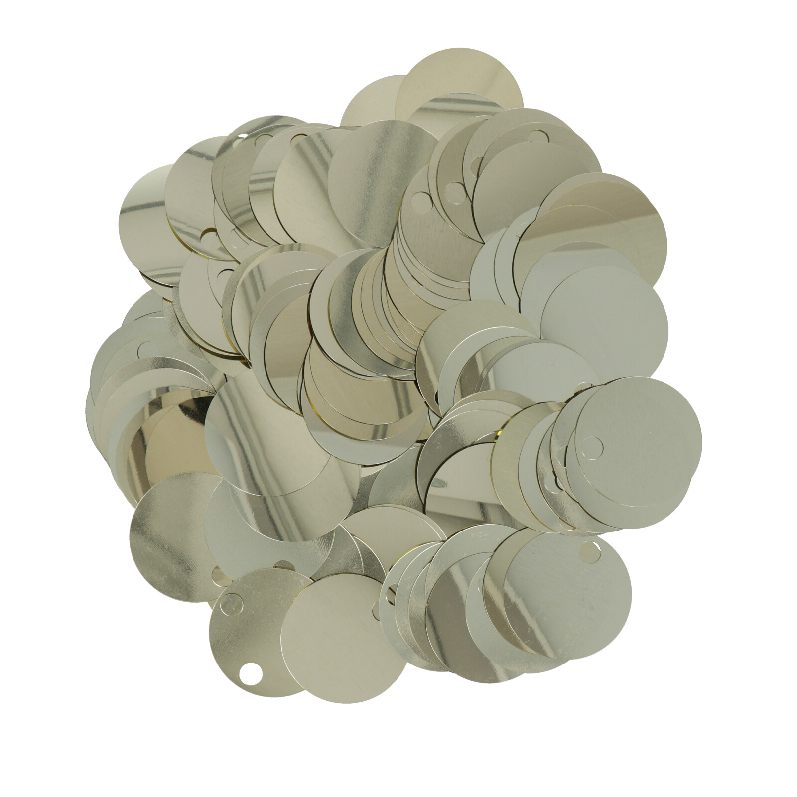 smooth sequins for bags gold 30mm - hole 5mm | 40gr