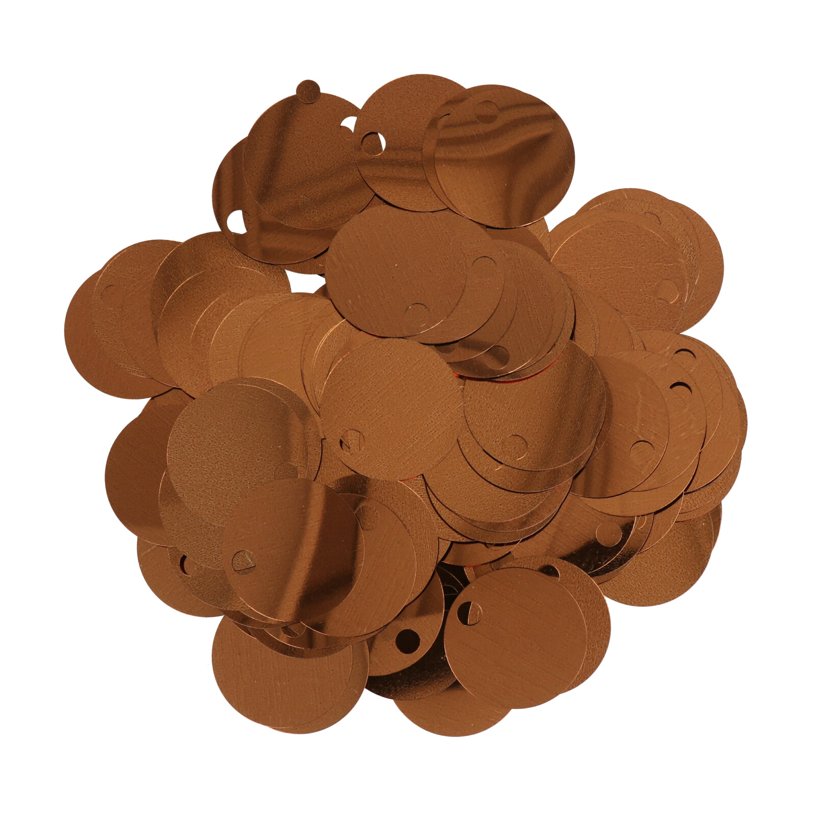 smooth sequins for bags bronze 30mm - hole 5mm | 40gr