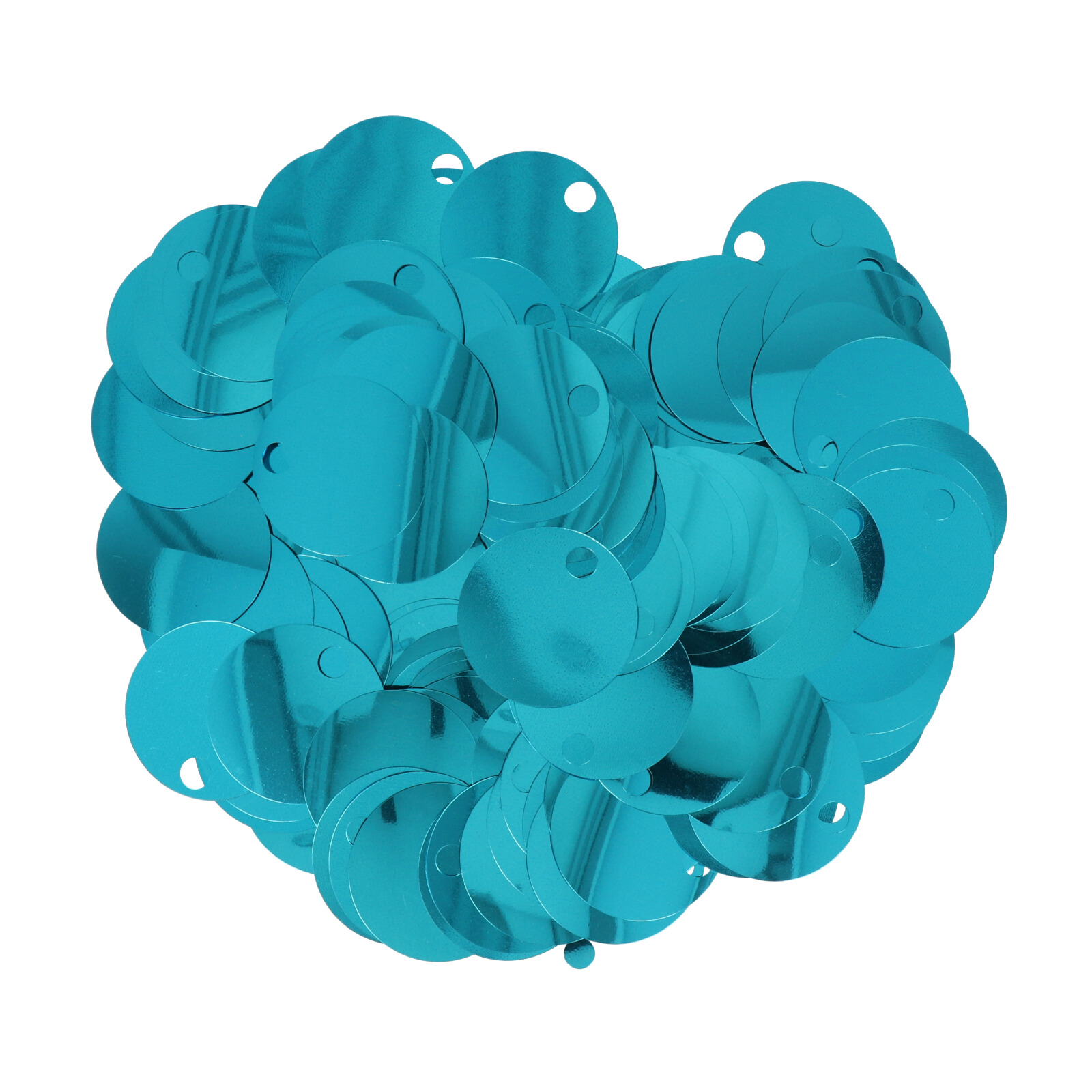 smooth sequins for bags sky blue 30mm - hole 5mm | 40gr