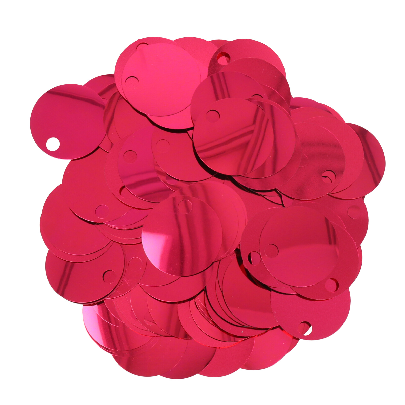 smooth sequins for bags cherry 30mm - hole 5mm | 40gr