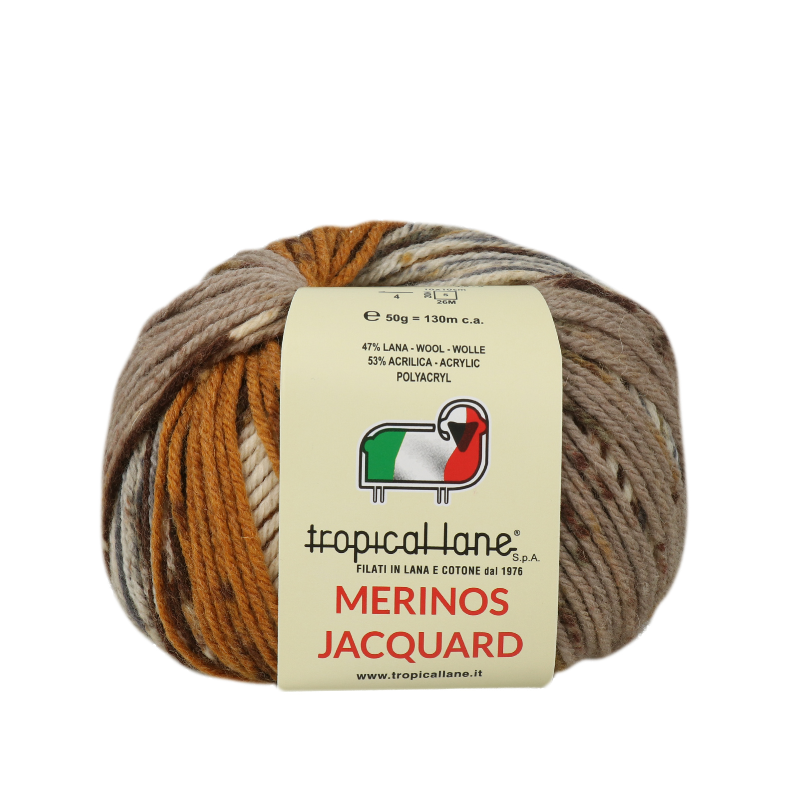 tropical lane merinos jaquard - beige (21) - 50gr (130mt) | 1pc