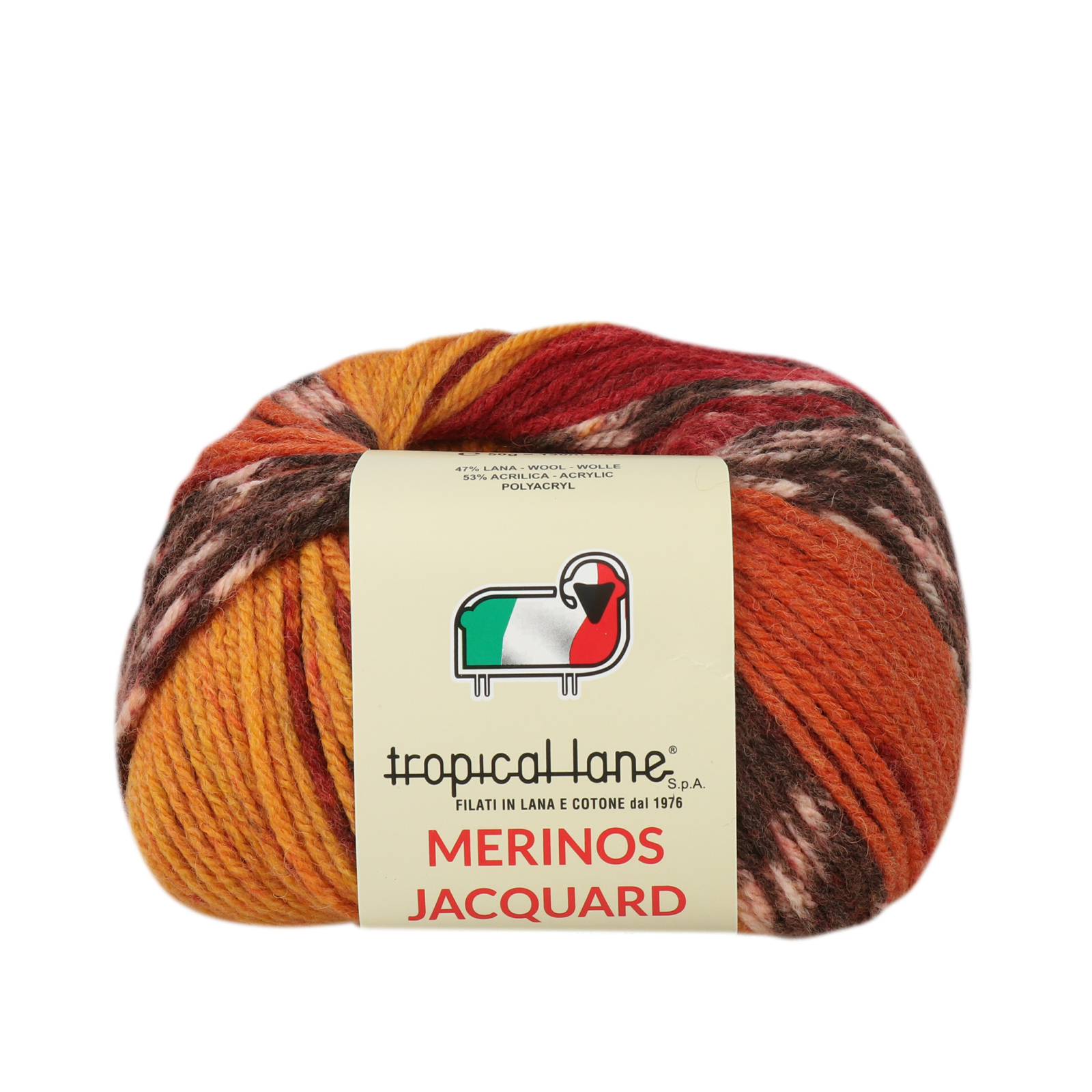 tropical lane merinos jaquard - ochre (27) - 50gr (130mt) | 1pc