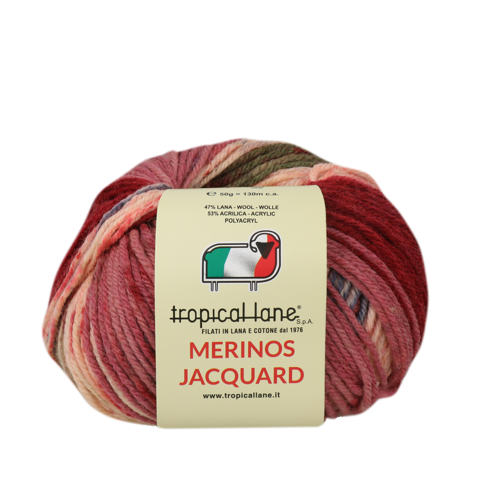 tropical lane merinos jaquard - fuchsia (32) - 50gr (130mt) | 1pc