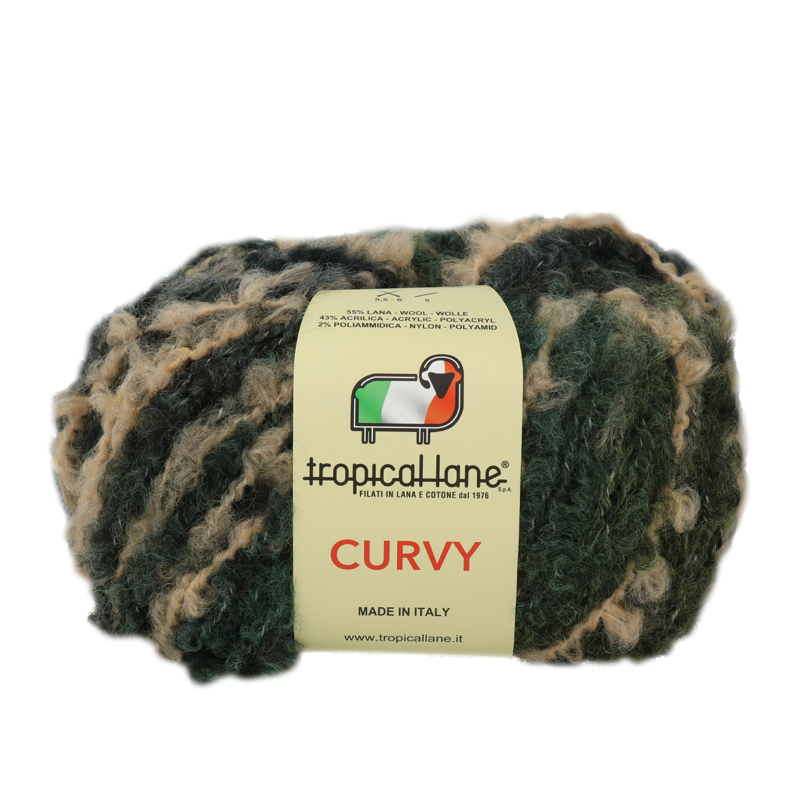 tropical lane curvy - blue green (83) - 50gr (90mt) | 1pc