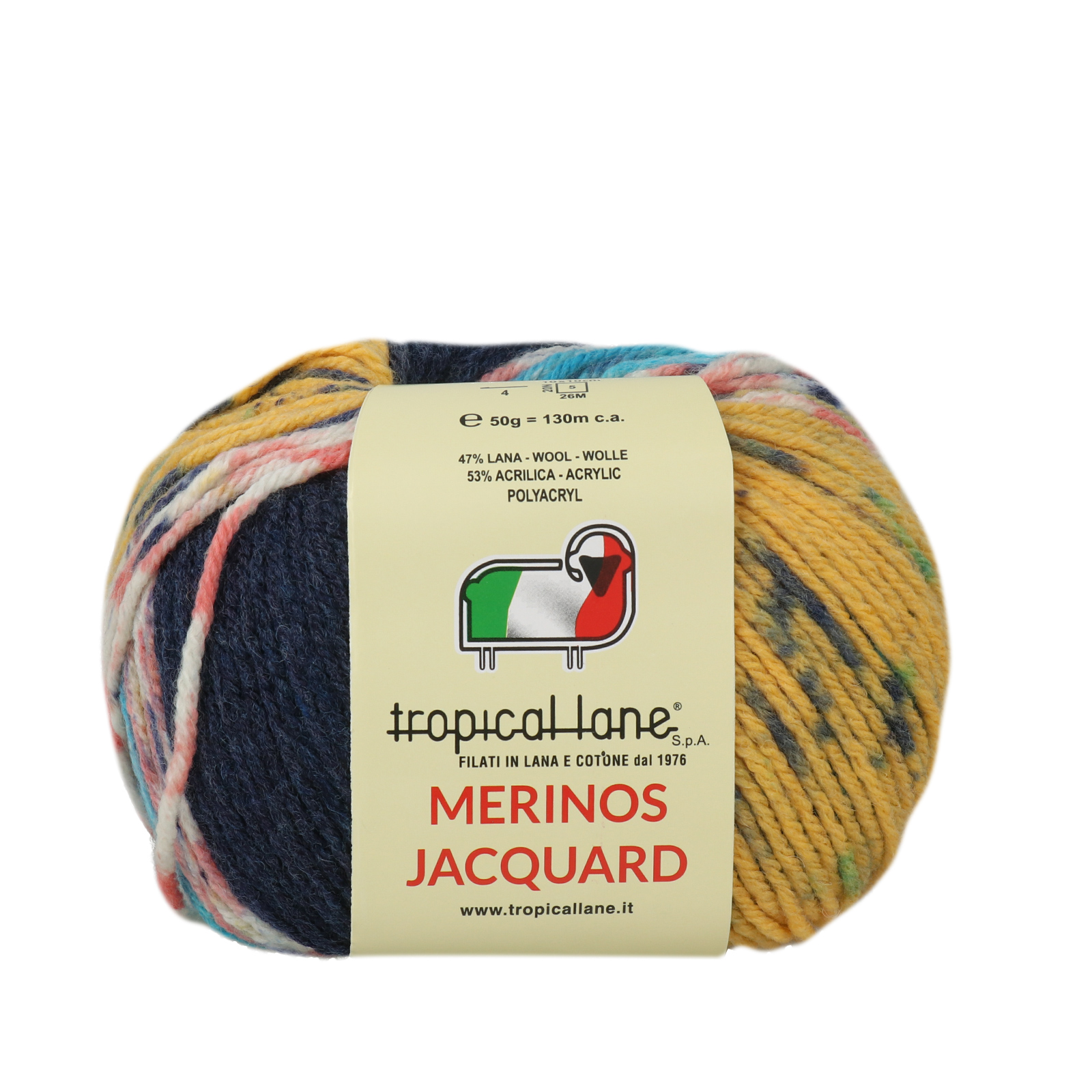 tropical lane merinos jaquard - multicolor (33) - 50gr (130mt) | 1pc