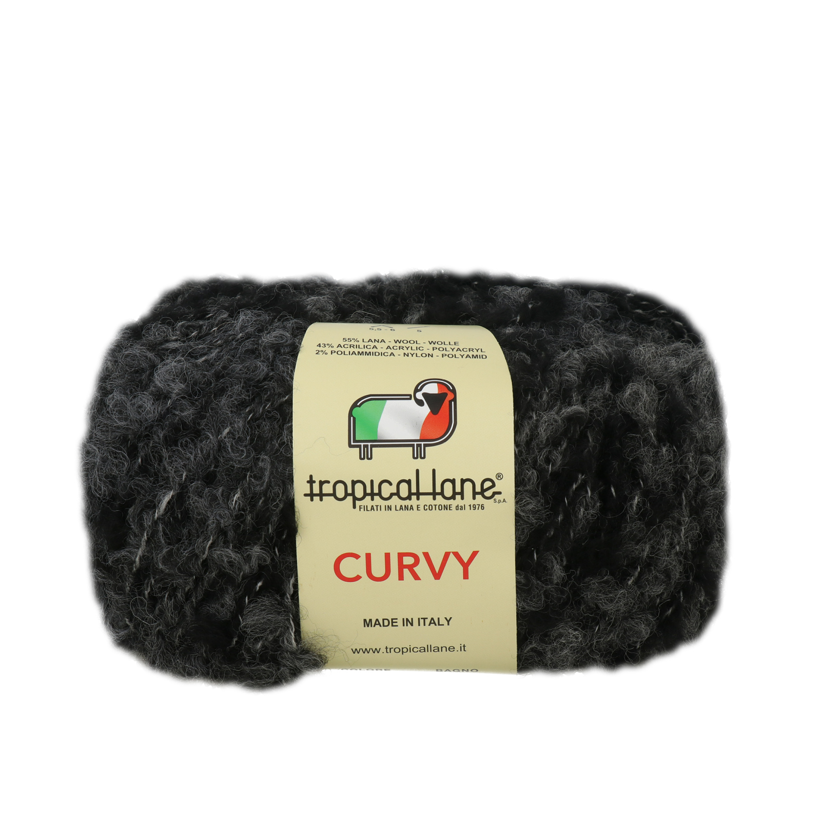 tropical lane curvy - nero mix (87) - 50gr (90mt) | 1pc