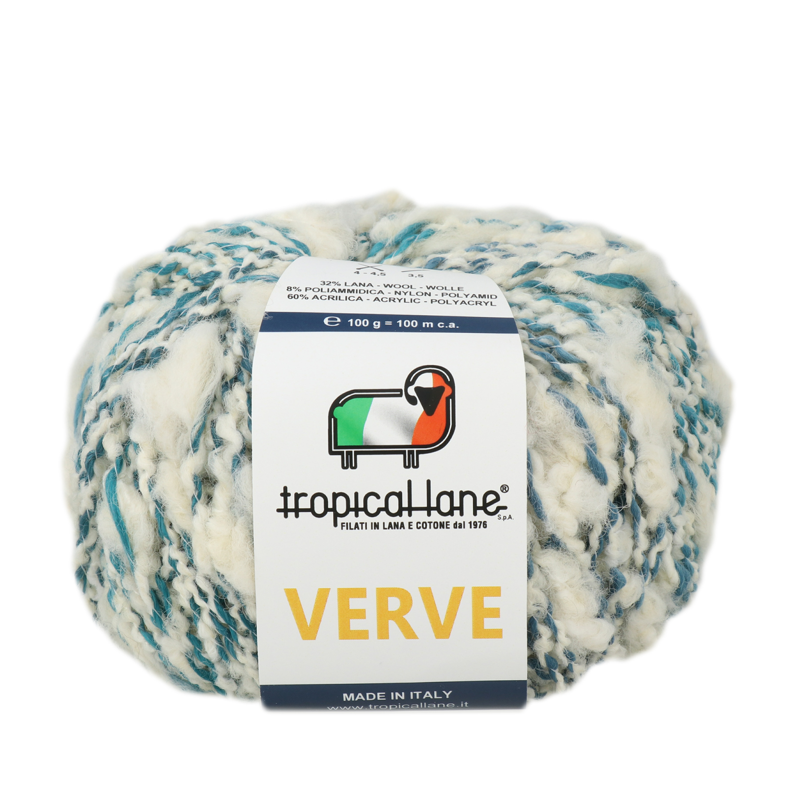 tropical lane verve - teal (222) - 100gr (100mt) | 1pc