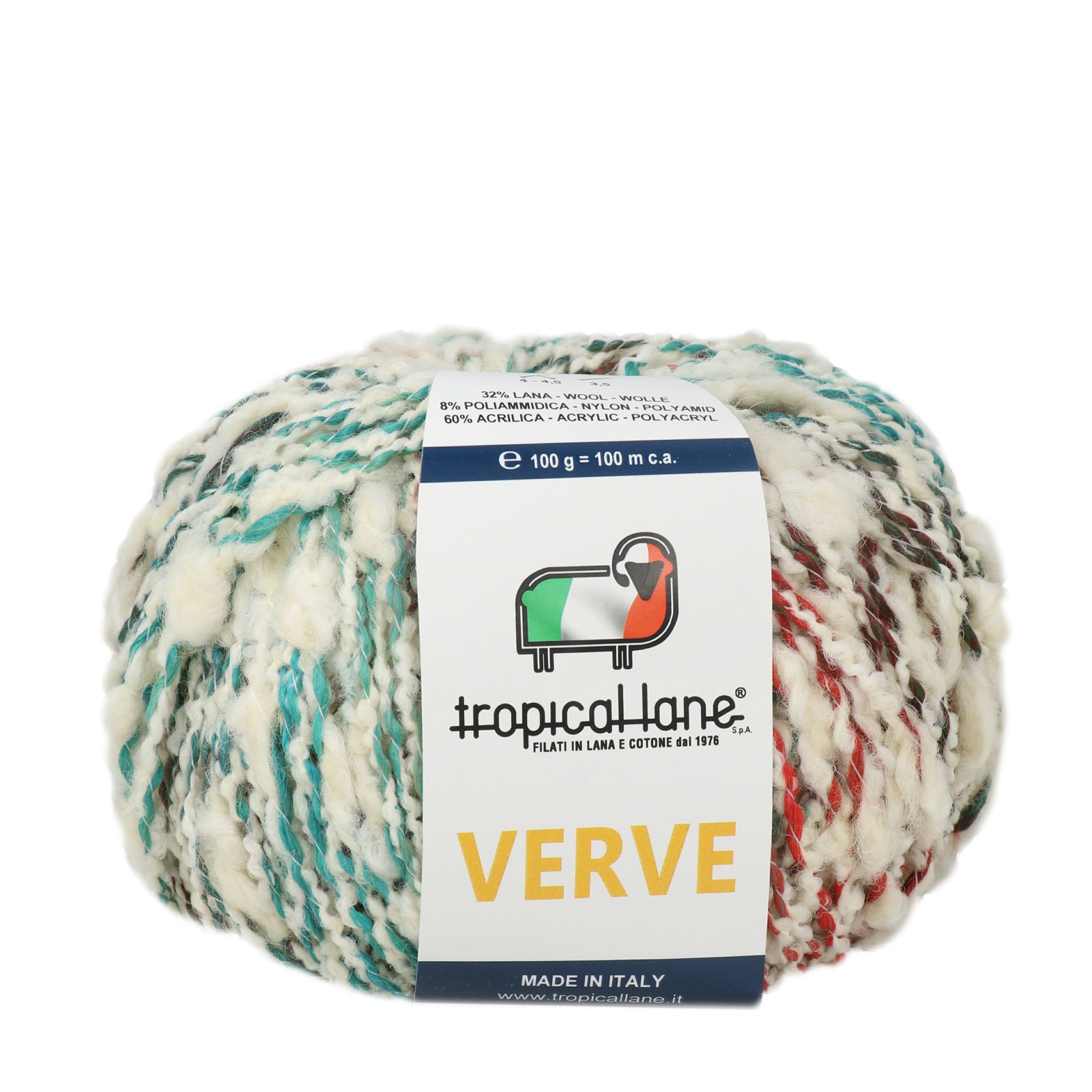 tropical lane verve - red green (224) - 100gr (100mt) | 1pc