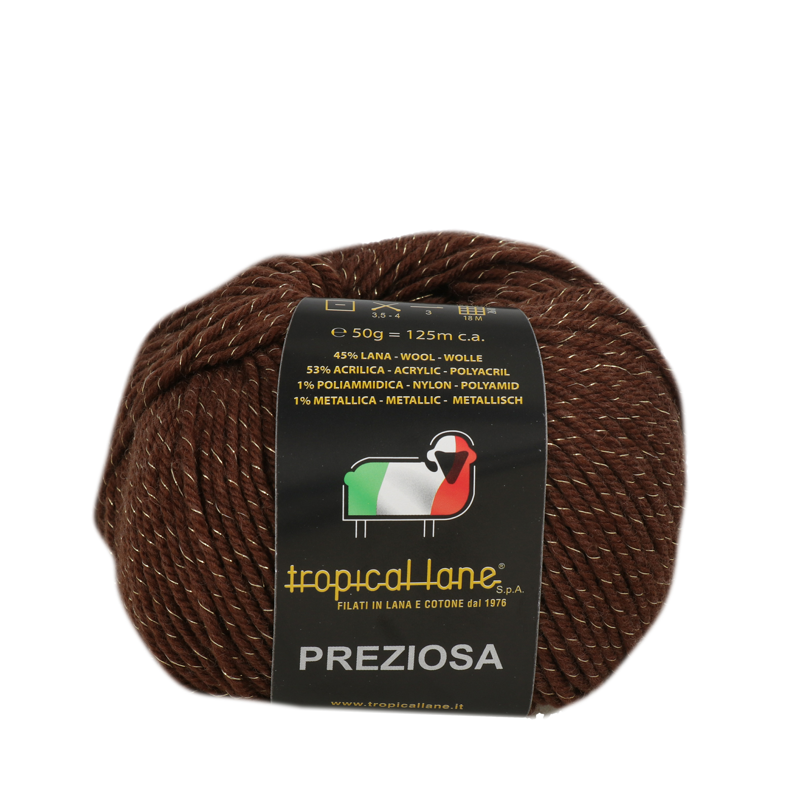 tropical lane preziosa - brown (164) - 50gr (125mt) | 1pc