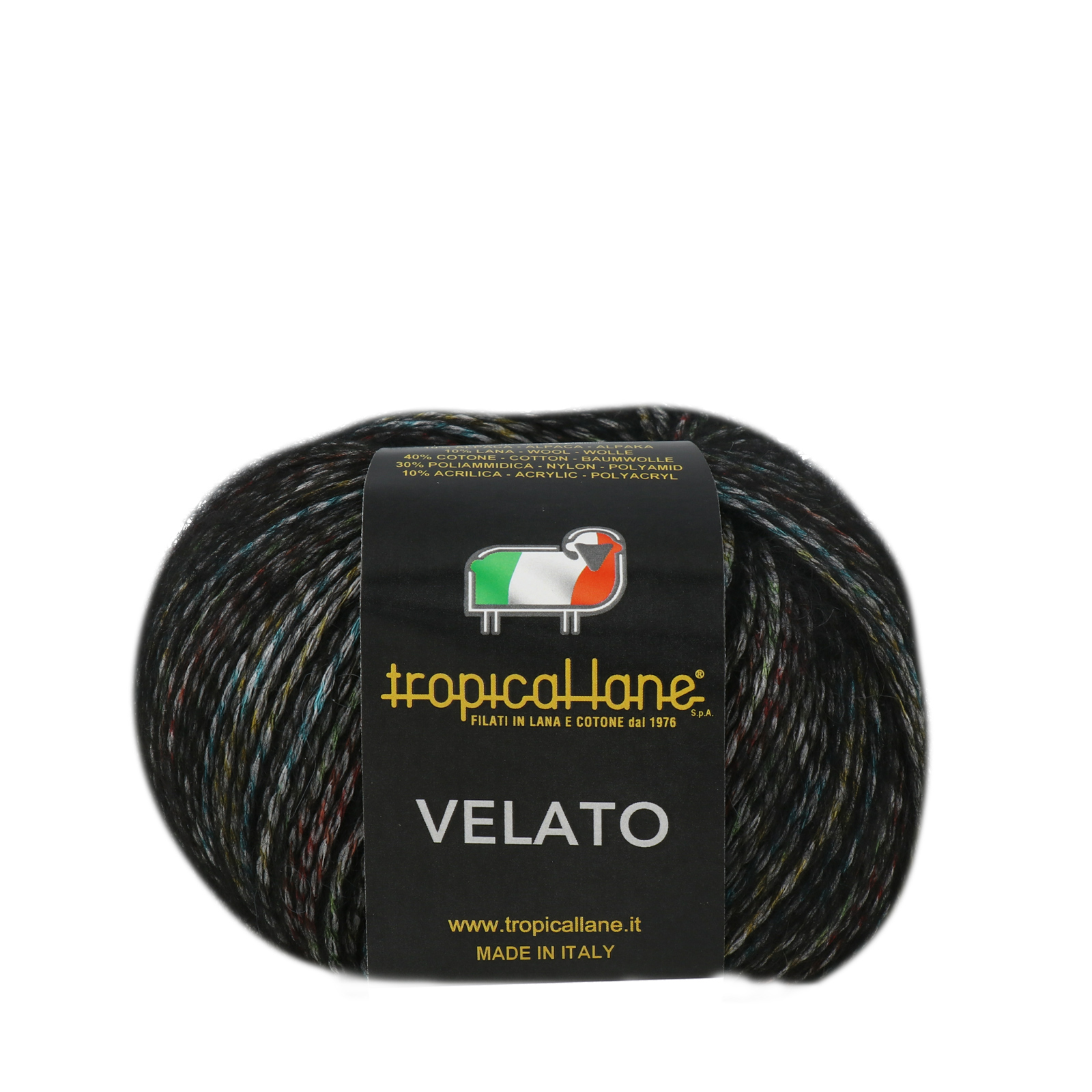 tropical lane velato - black multicolor (408) - 50gr (160mt) | 1pc