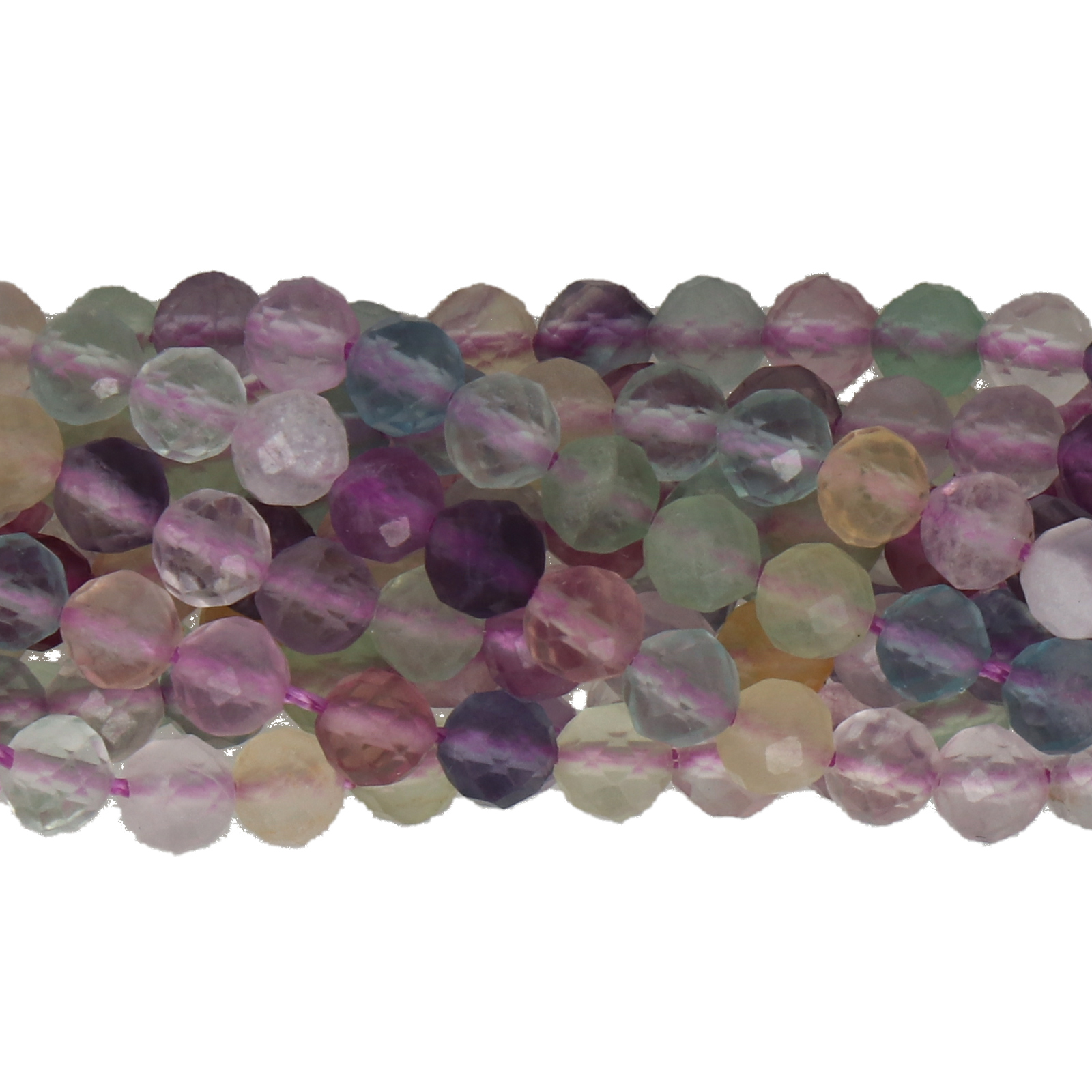 fluorit rainbow facettierte runde 4,5mm | strang 38/40cm