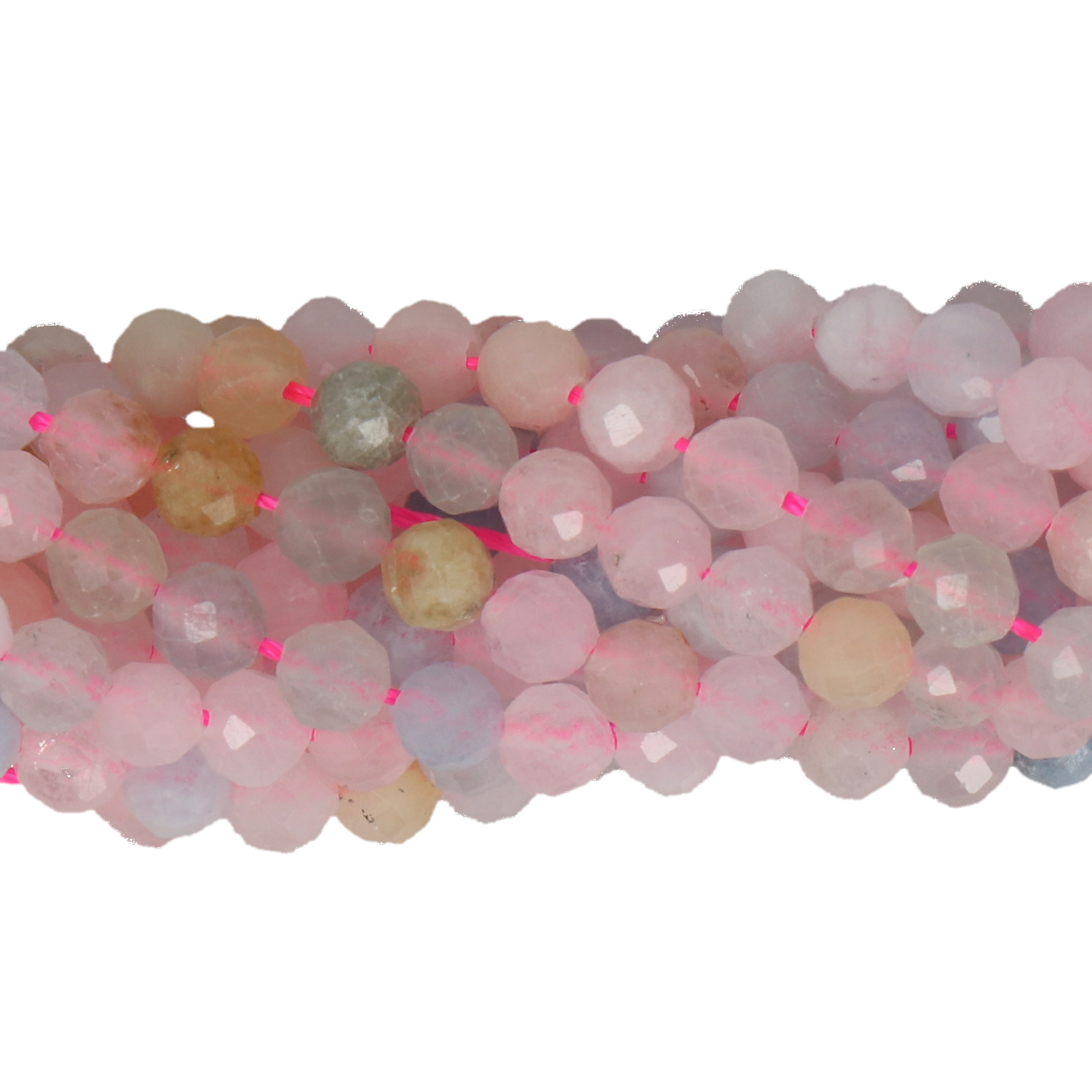 beryll multicolor facettiertes rund 4mm | strang 38/40cm