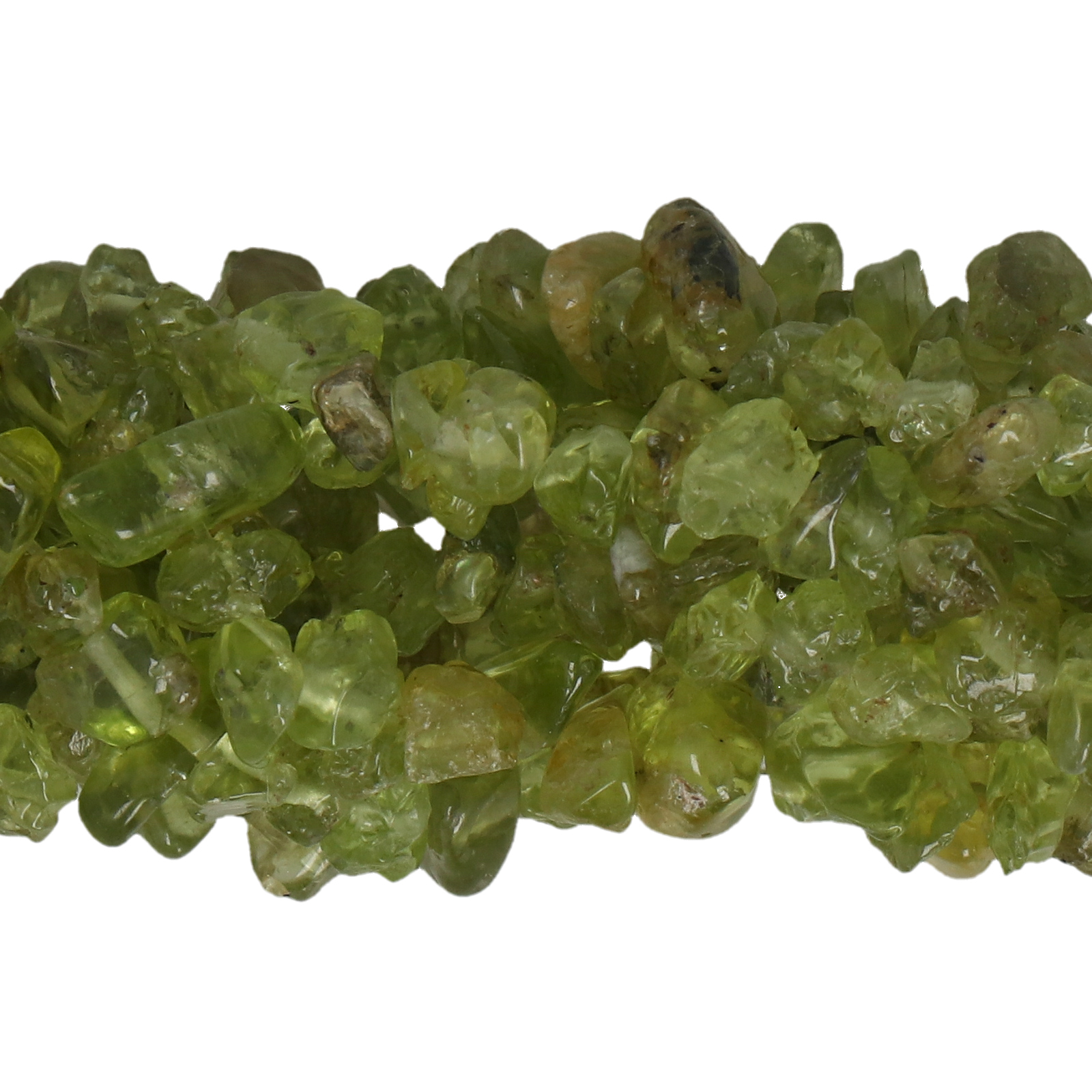 peridot chips 5-10mm | strang 38/40cm