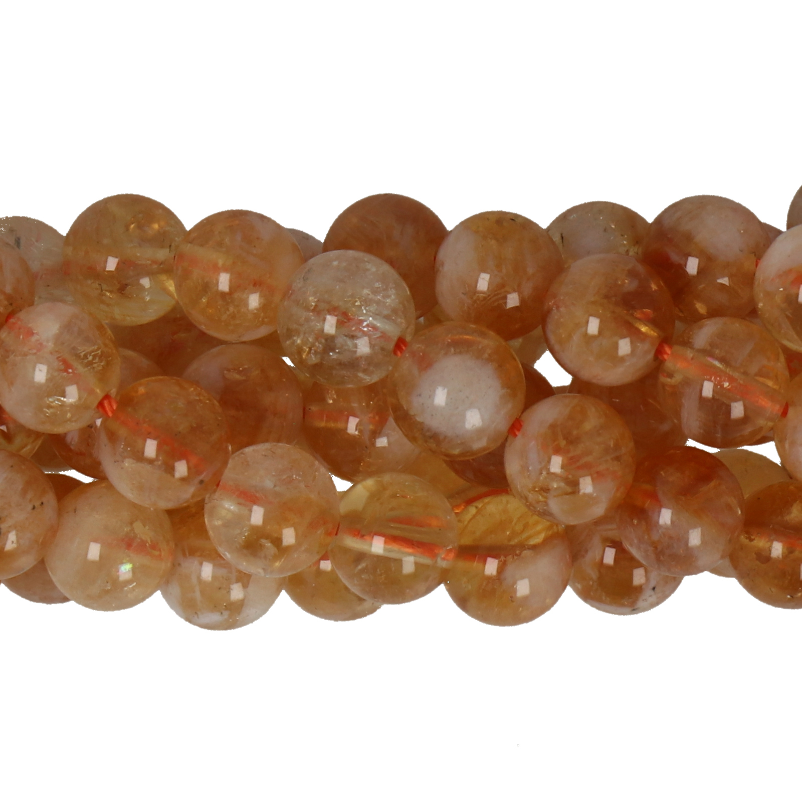 dark citrine quartz smooth round 6mm | 10pc