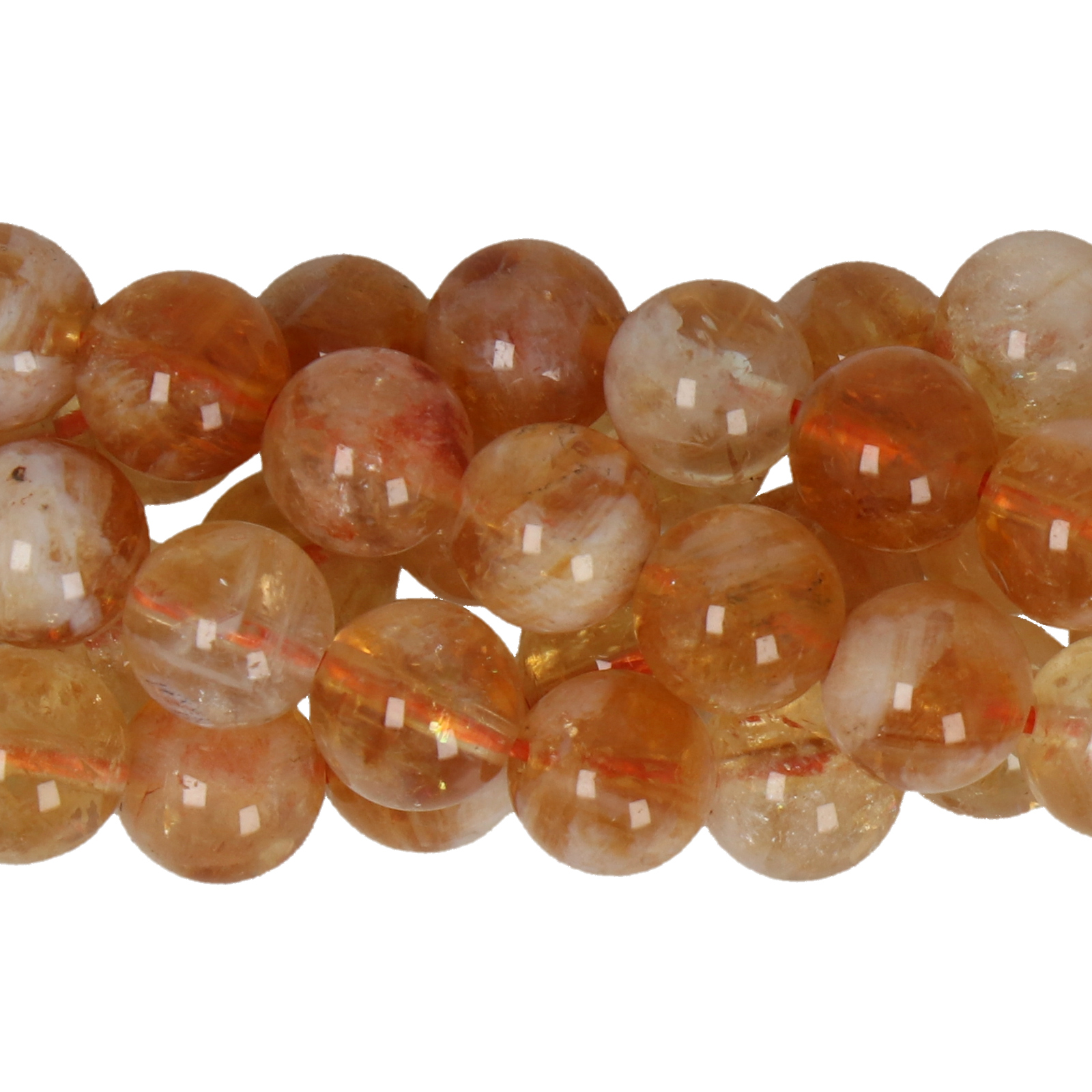 dark citrine quartz smooth round 8mm | 10pc