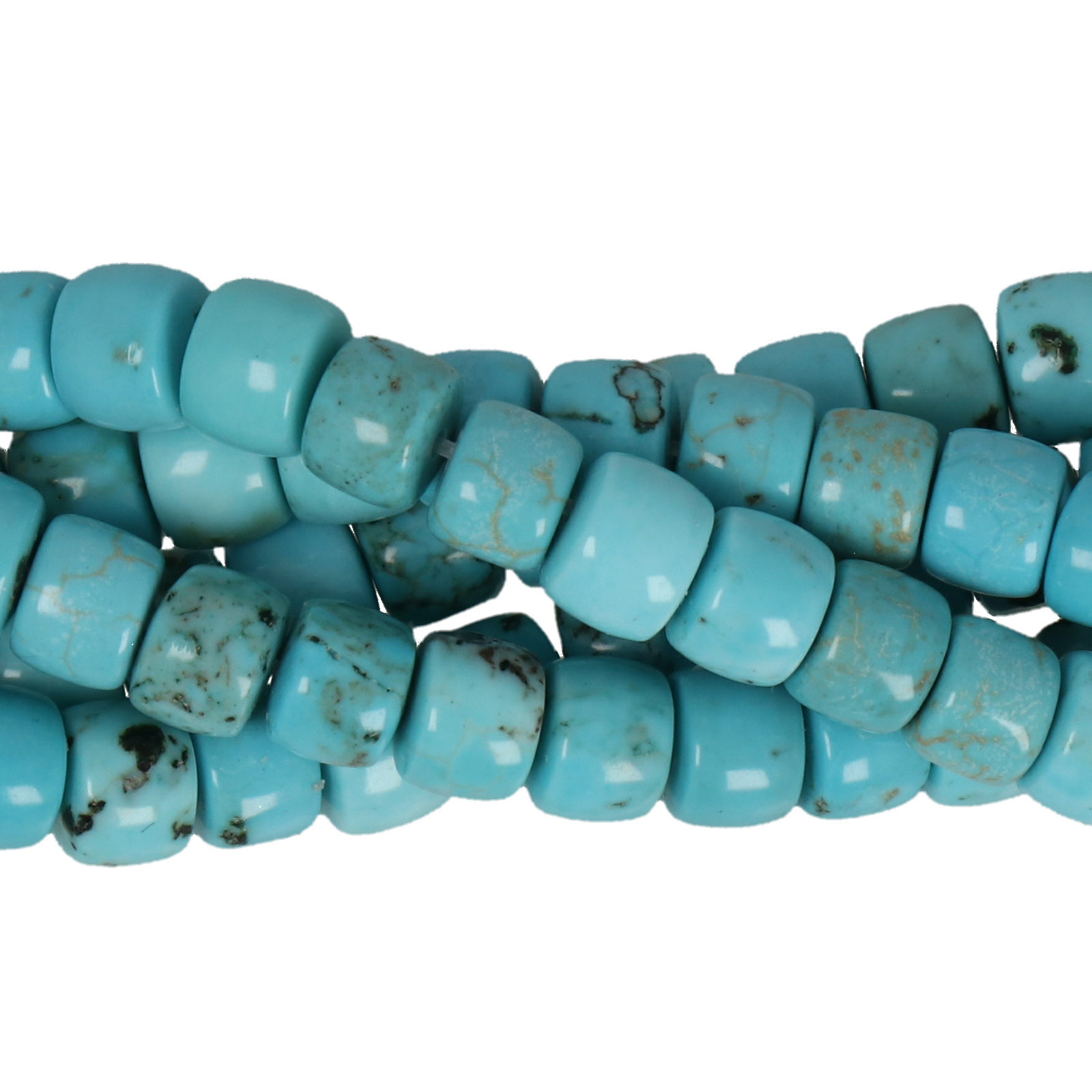 turquoise howlite smooth drum 6x5mm | 20pc