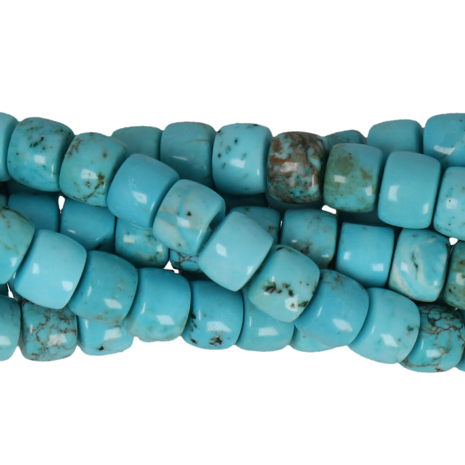 türkis howlite glatt fass 6x5mm | strang 38/40cm