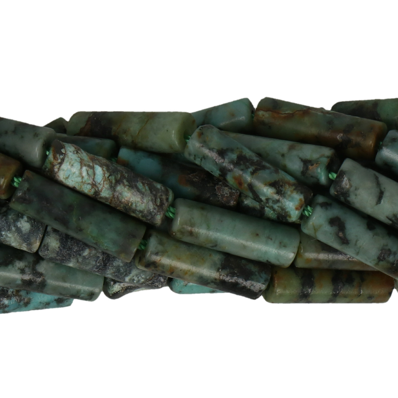 african türkis glatt rohr 13x4mm | strang 38/40cm