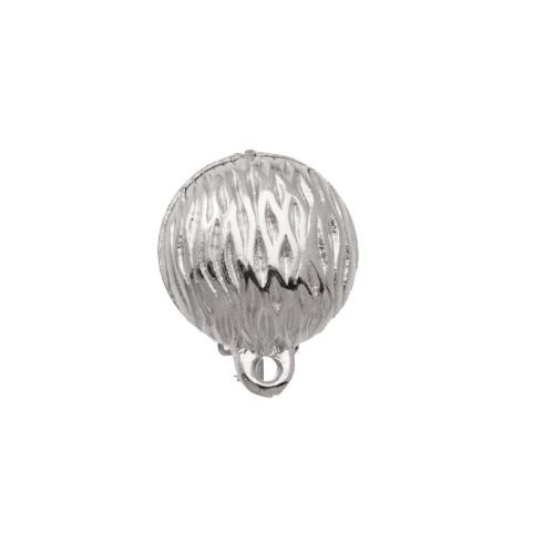 rhodium silver plated clip-on 15mm | 2pc
