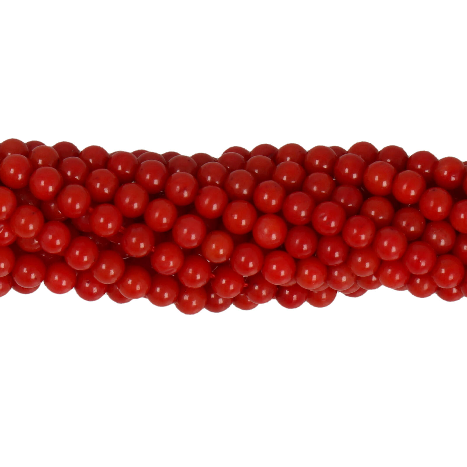 red bamboo coral smooth round approx. 3mm | 15/16-inch strand