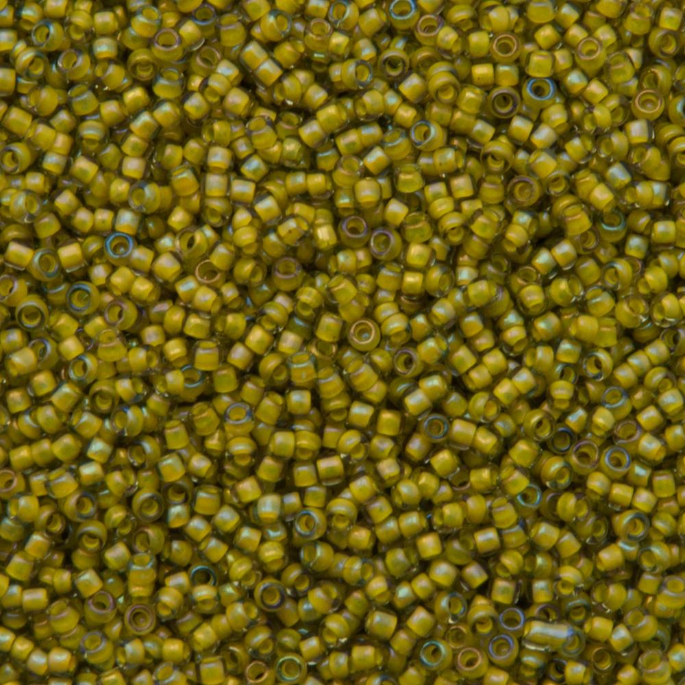 rocaille toho seed beads 15/0 - inside color luster black diamond/opaque yellow light(246) | 10gr