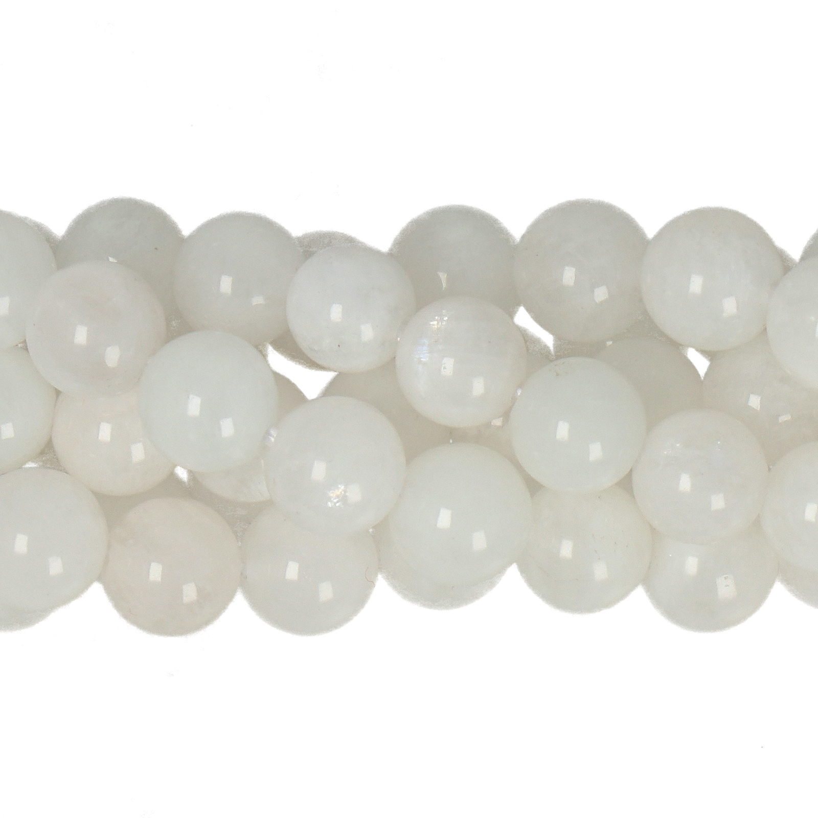 White Moonstone Smooth Round 6mm | 10pc