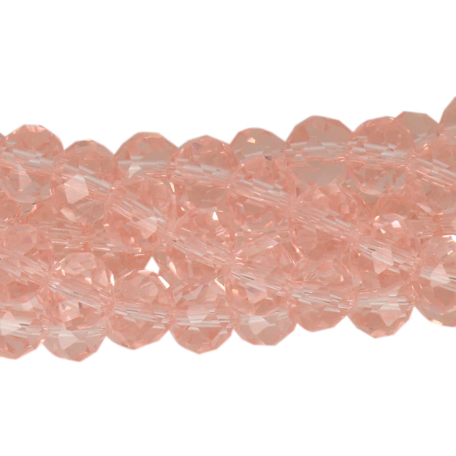 Chinese Glasperlen Facettiertes Rondelle Rose 8x6mm | strang 60st ca