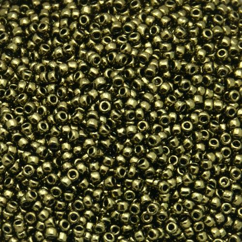 saatperlen toho 15/0 gold lustered dark chocolate bronze (422) | 10gr